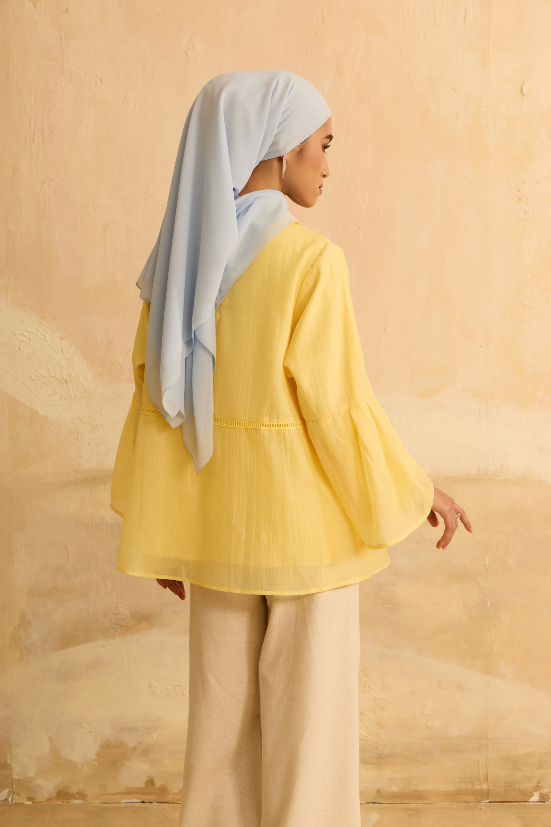 Nirmala Butter Yellow Embroidery Top