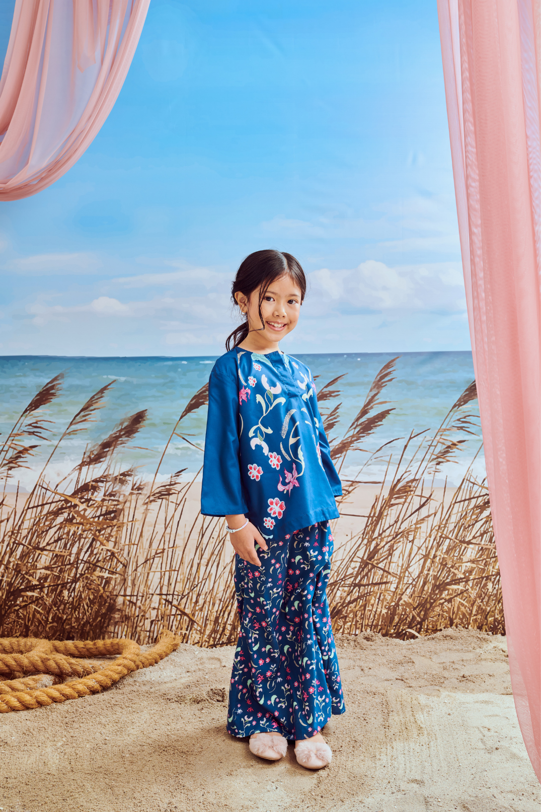 Mini Hanna Navy Baju Kurung