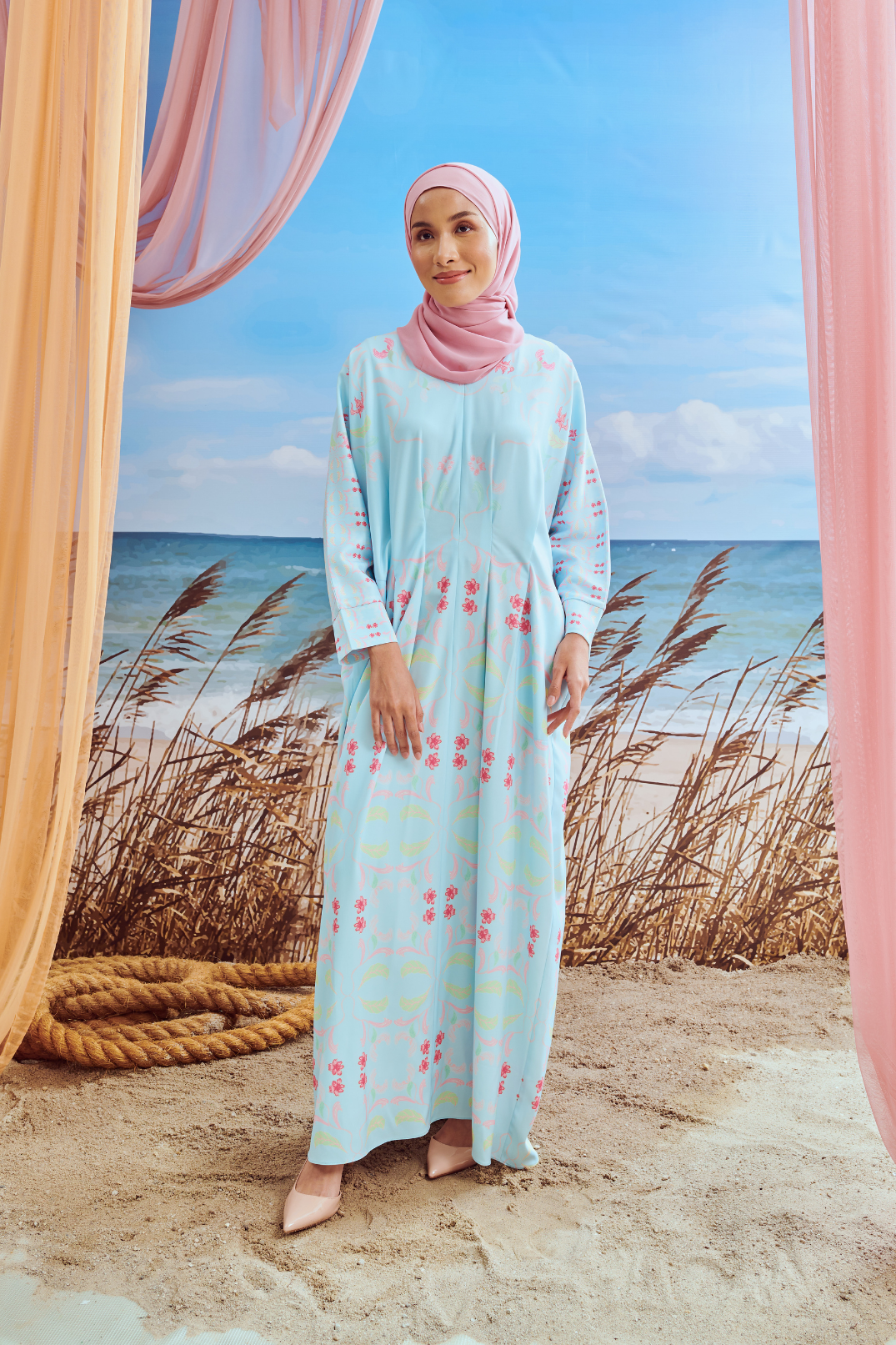 Amara Soft Blue Long Dress