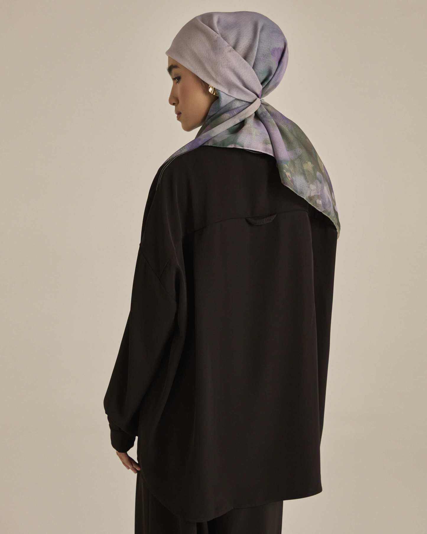 Nadya Black Monogram Loose Shirt