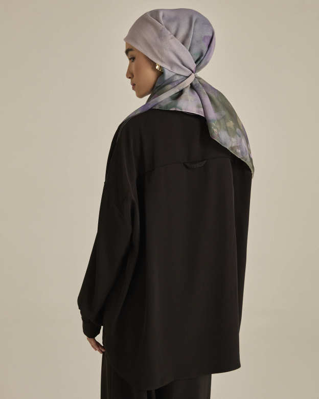 Nadya Black Monogram Loose Shirt