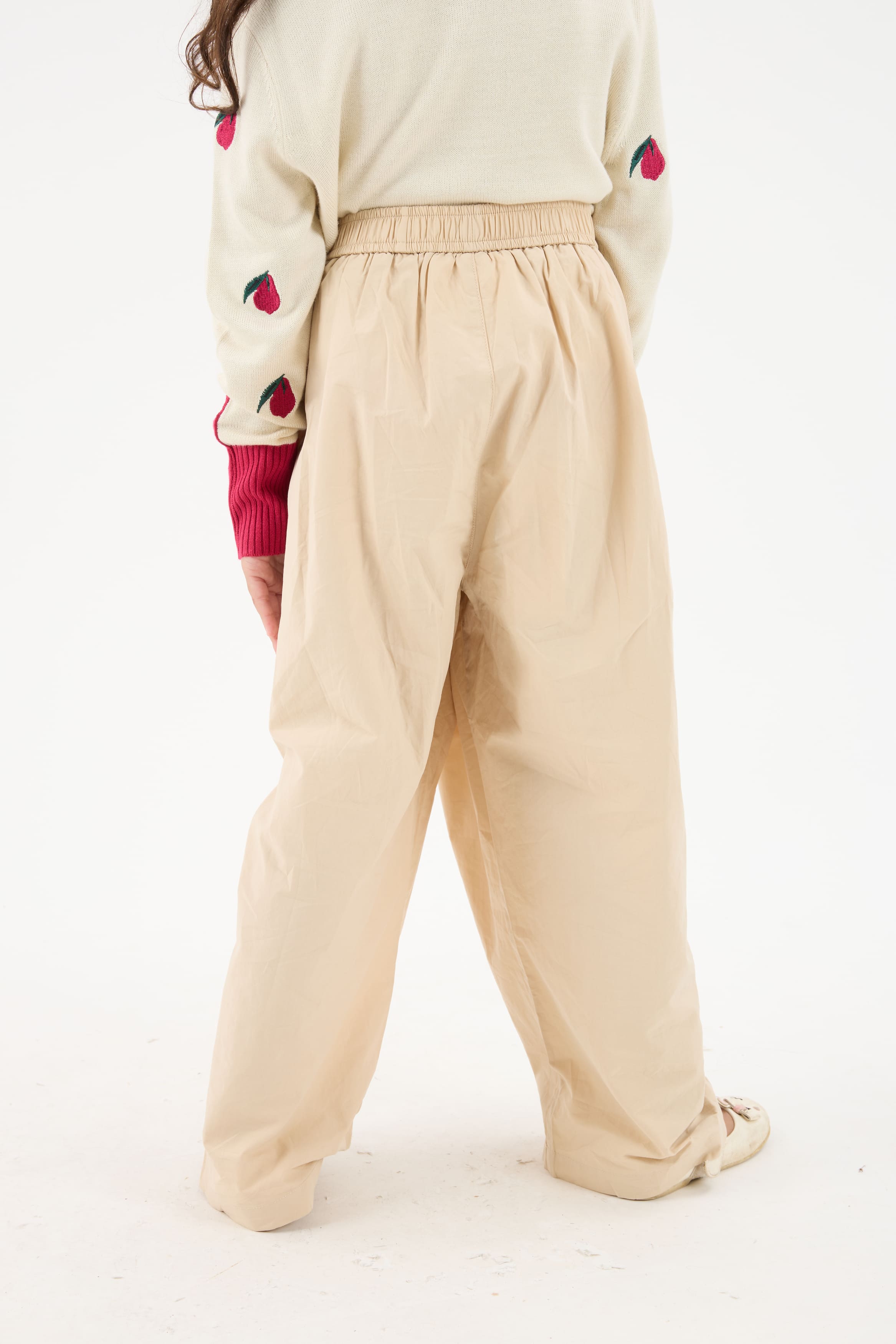 Aman Light Khaki Mini Baggy Pants