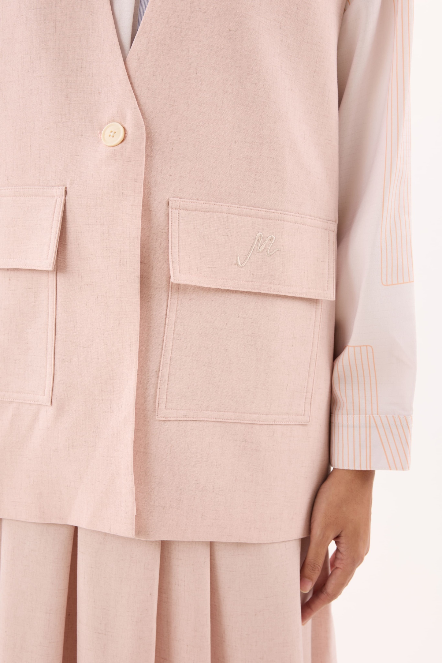 Nelly Pink Structured Vest