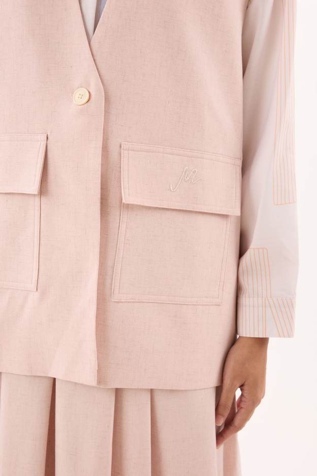 Nelly Pink Structured Vest