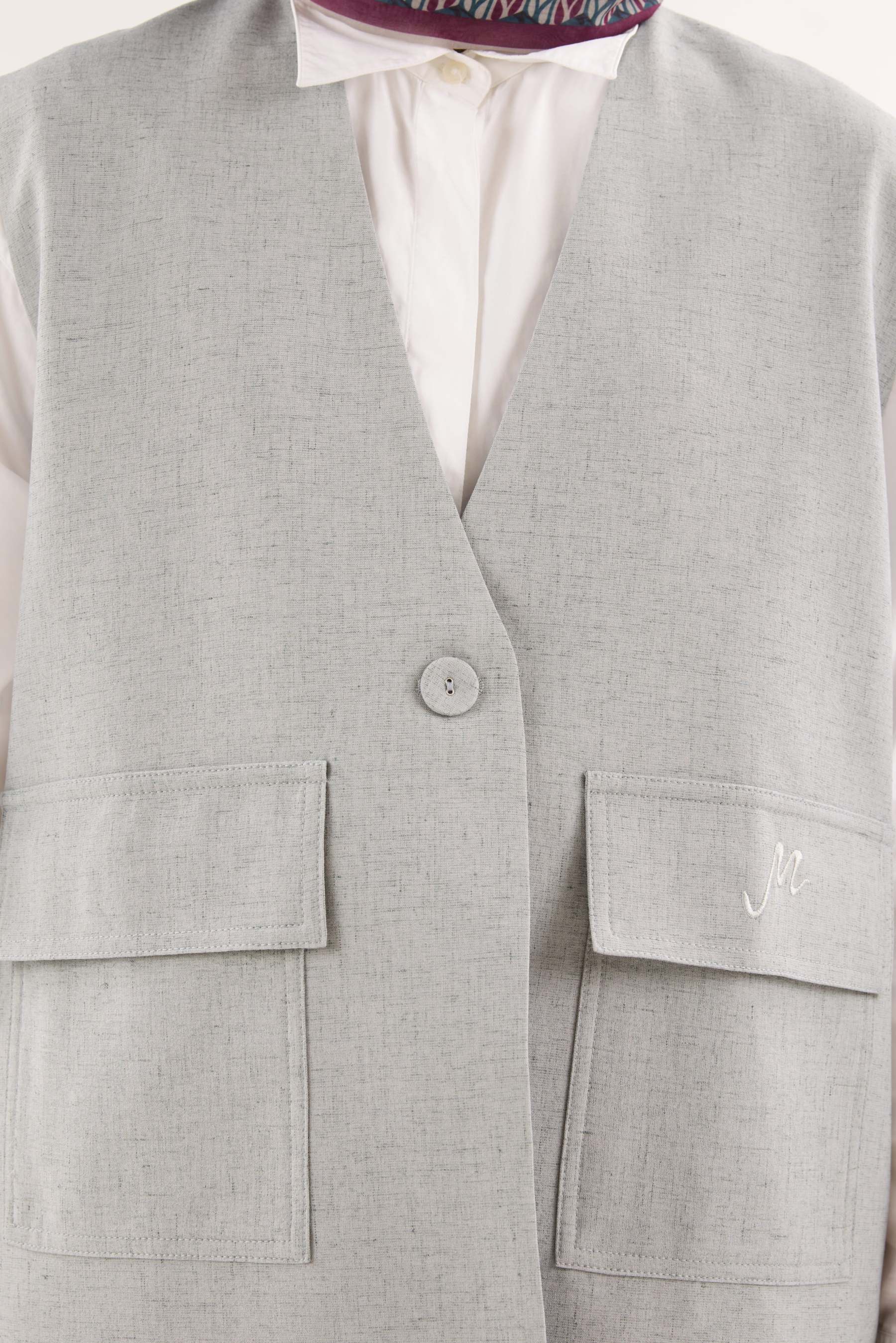 Nelly Grey Structured Vest