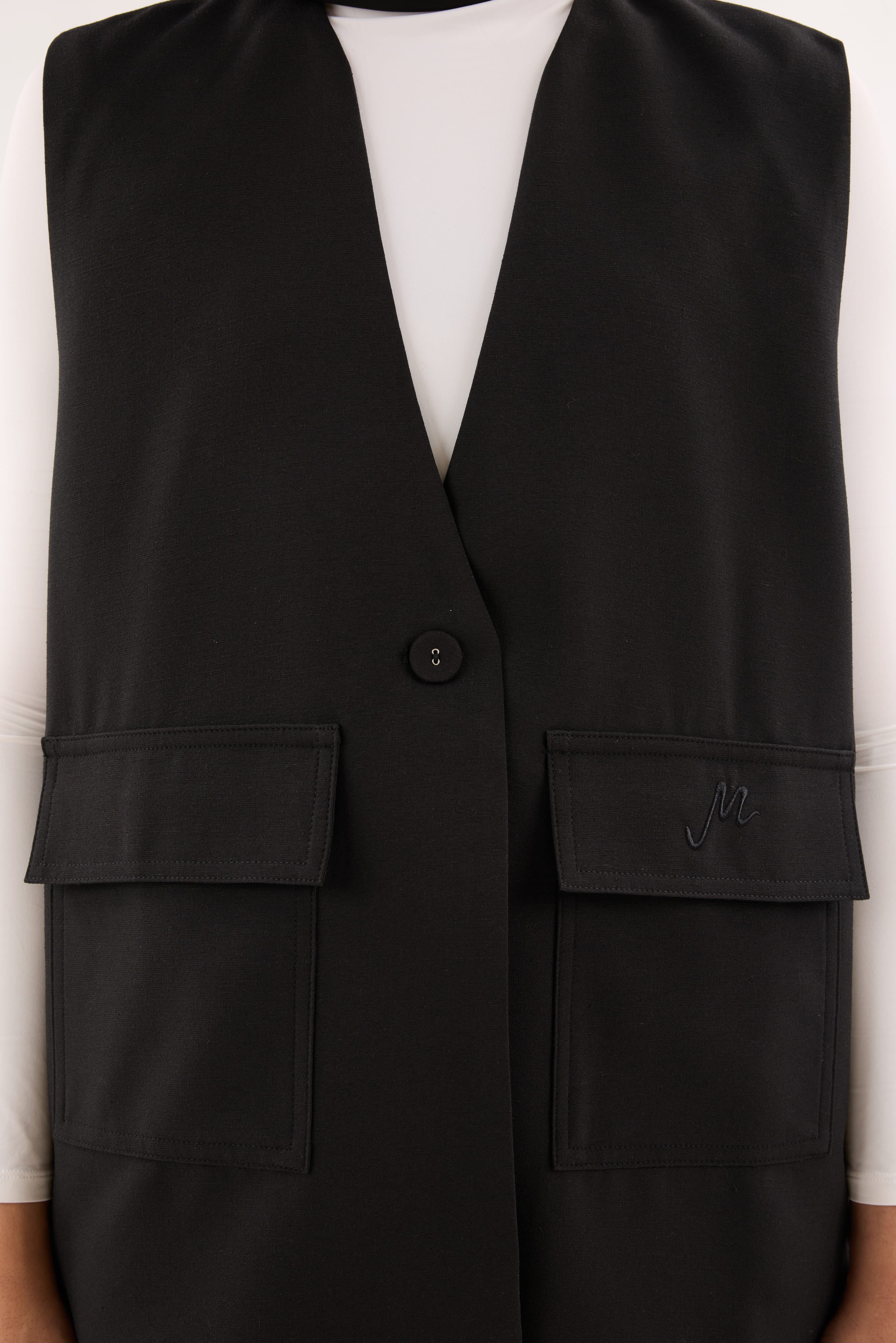 Nelly Black Structured Vest