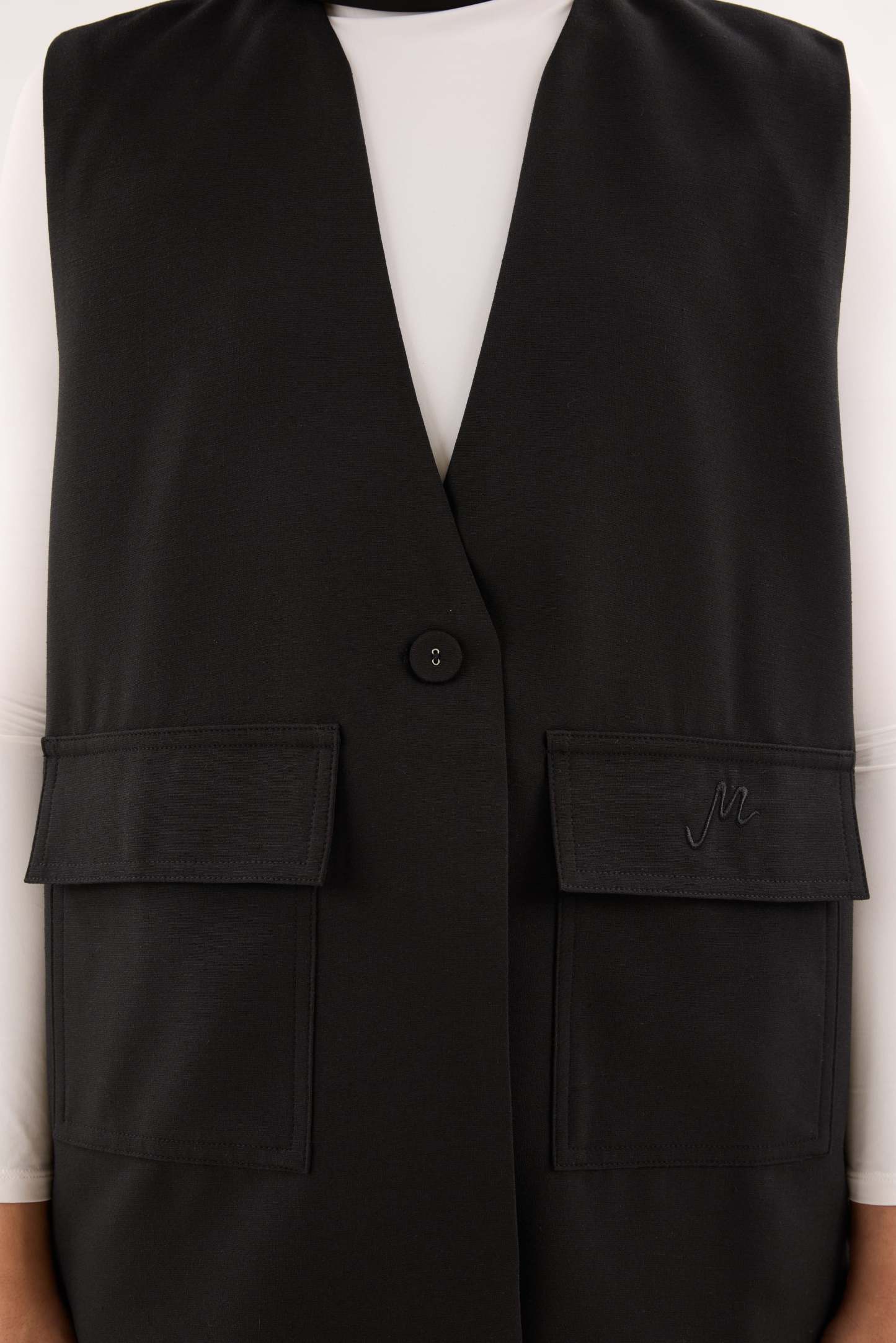 Nelly Black Structured Vest