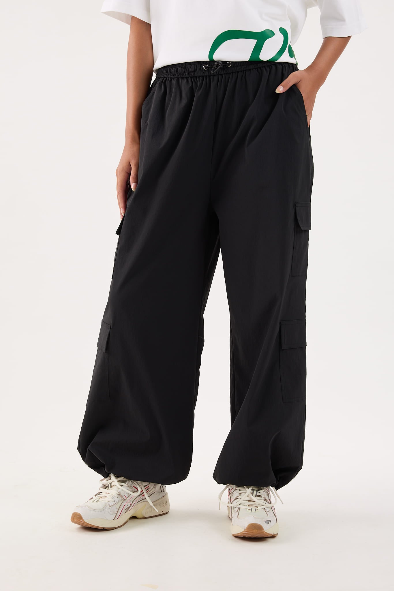 Jet Black Cargo Pants