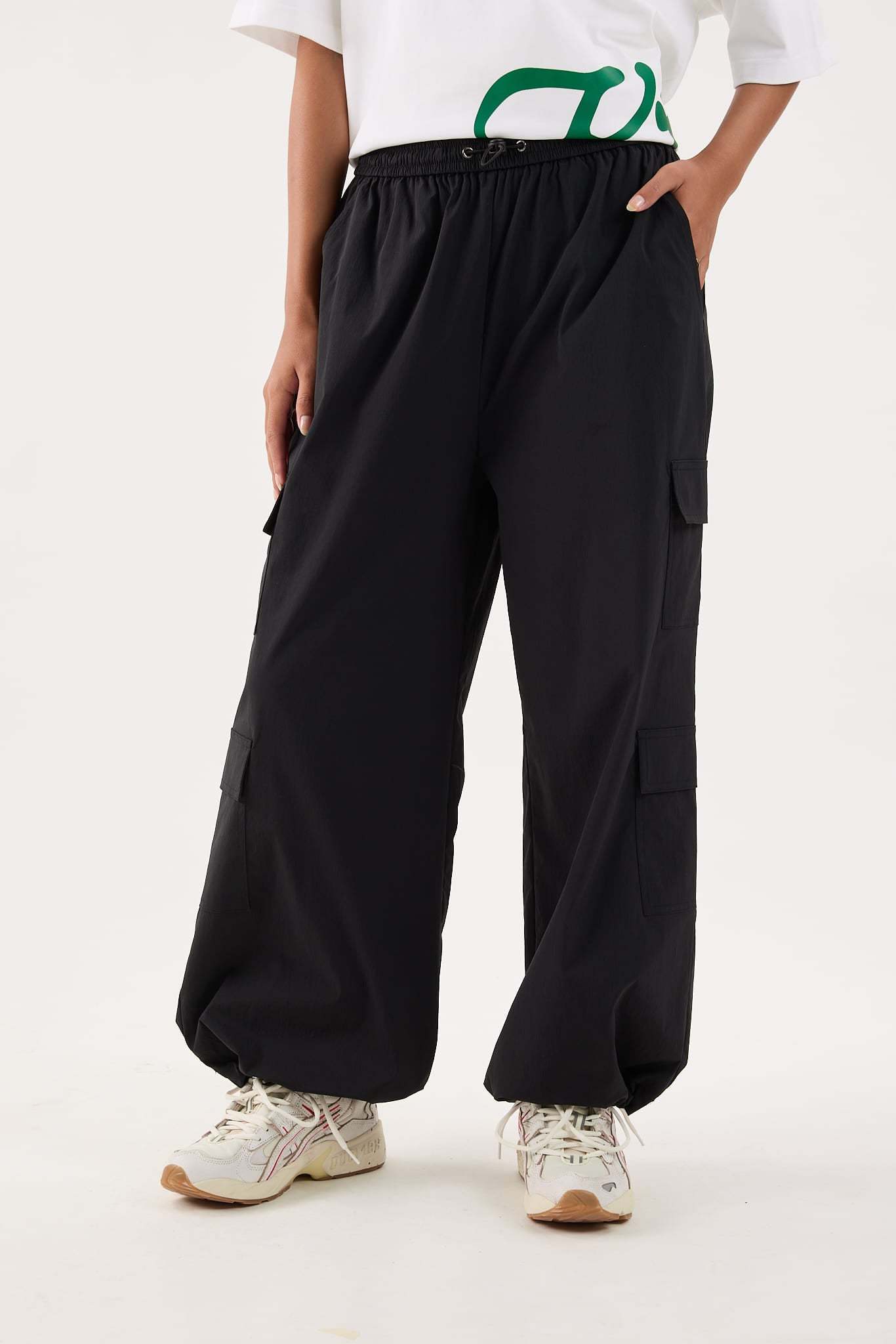 Jet Black Cargo Pants