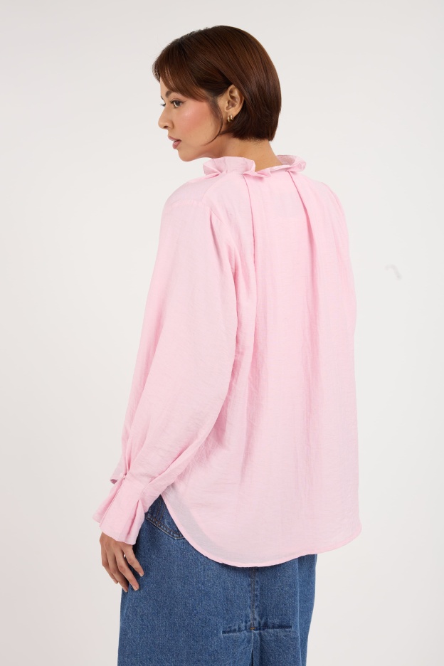 Manggis Soft Pink High Neck Top