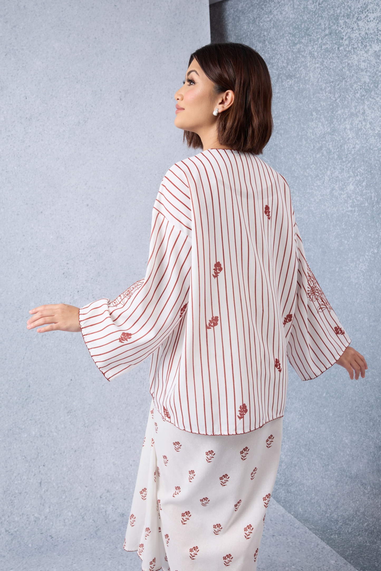 Matahari Maroon Loose Kedah Top