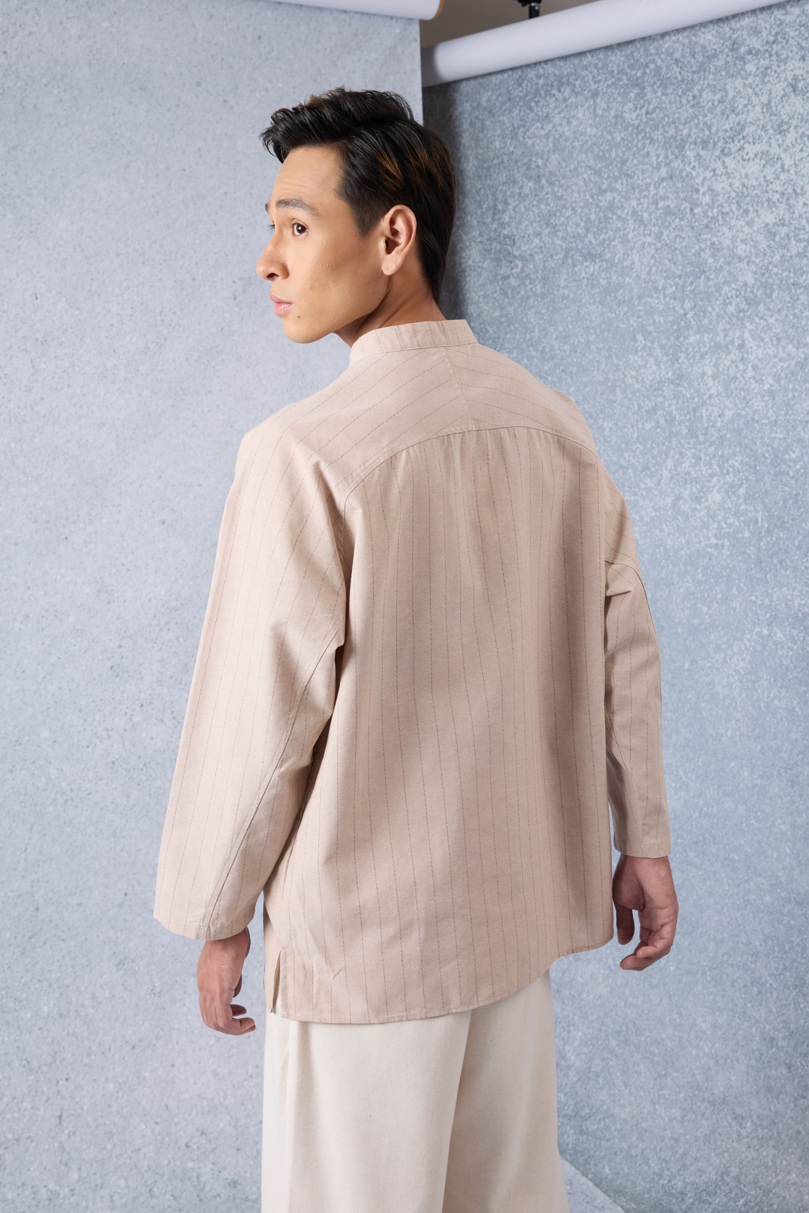 Jiwa Warm Nude Striped Kurta