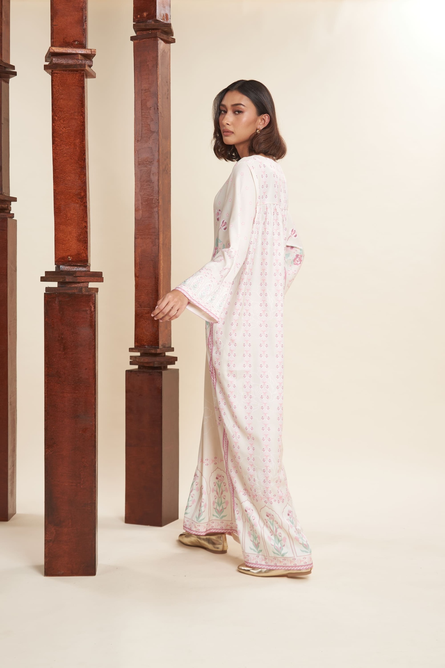 Yaris Buttercream Long Dress