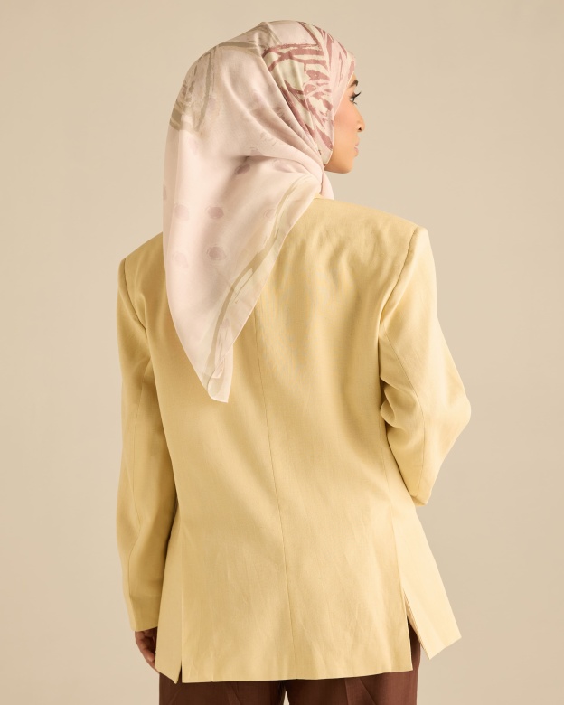 Sandra Soft Yellow Linen Oversized Blazer