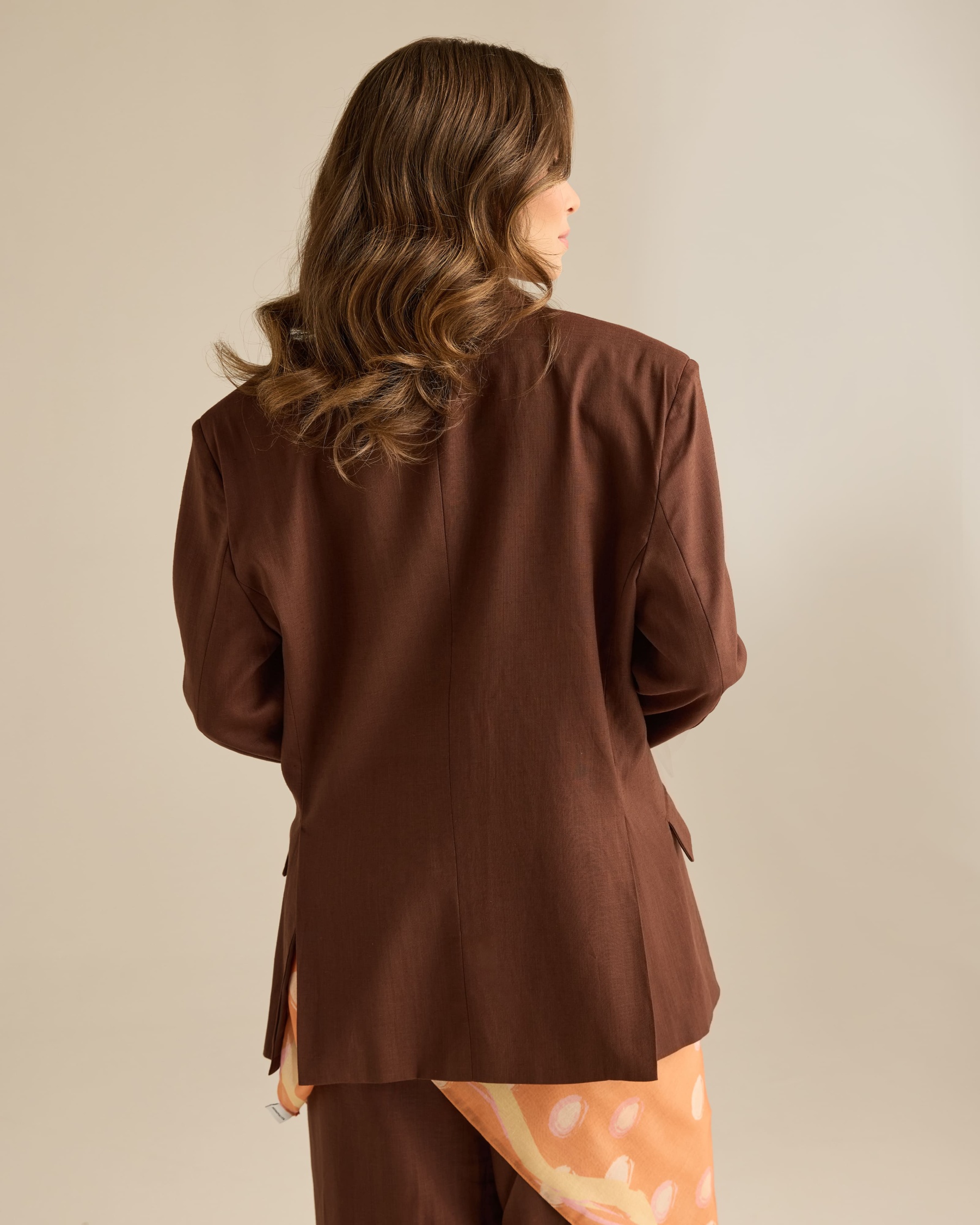 Sandra Brown Linen Oversized Blazer