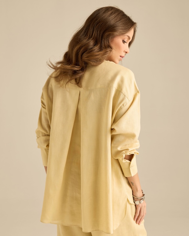 Mila Soft Yellow Linen Shirt
