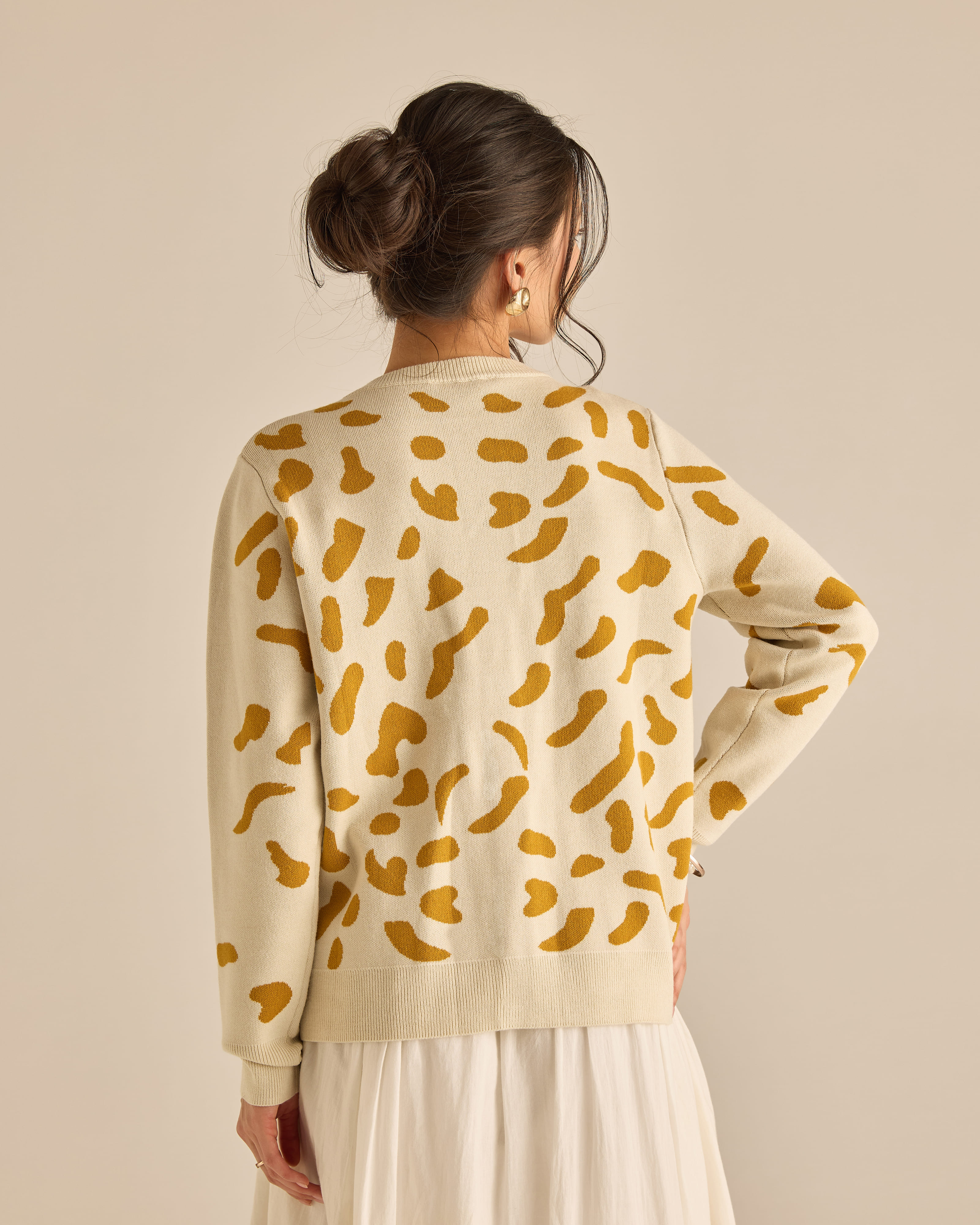 Purrdy Cream Knitted Cardigan