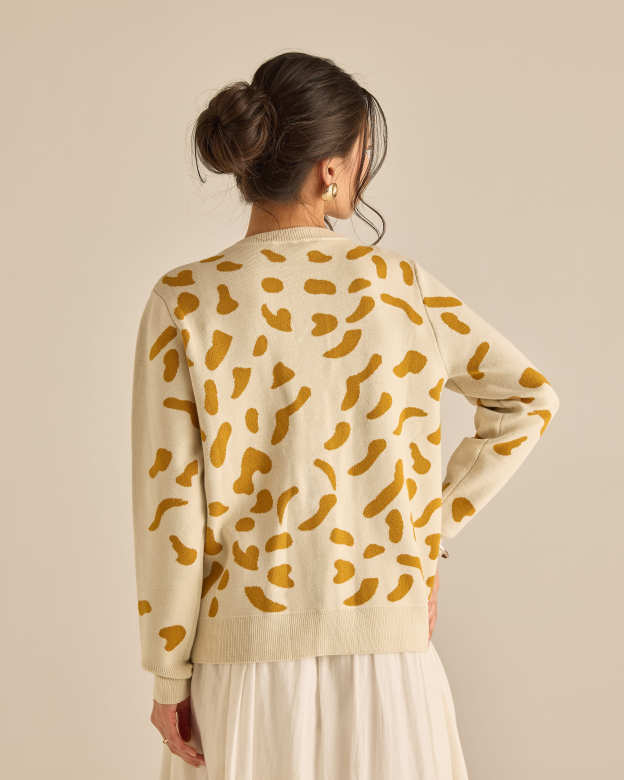 Purrdy Cream Knitted Cardigan