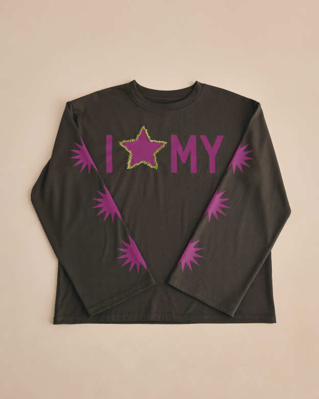 Warga Grey Graphic Long Sleeve T-Shirt