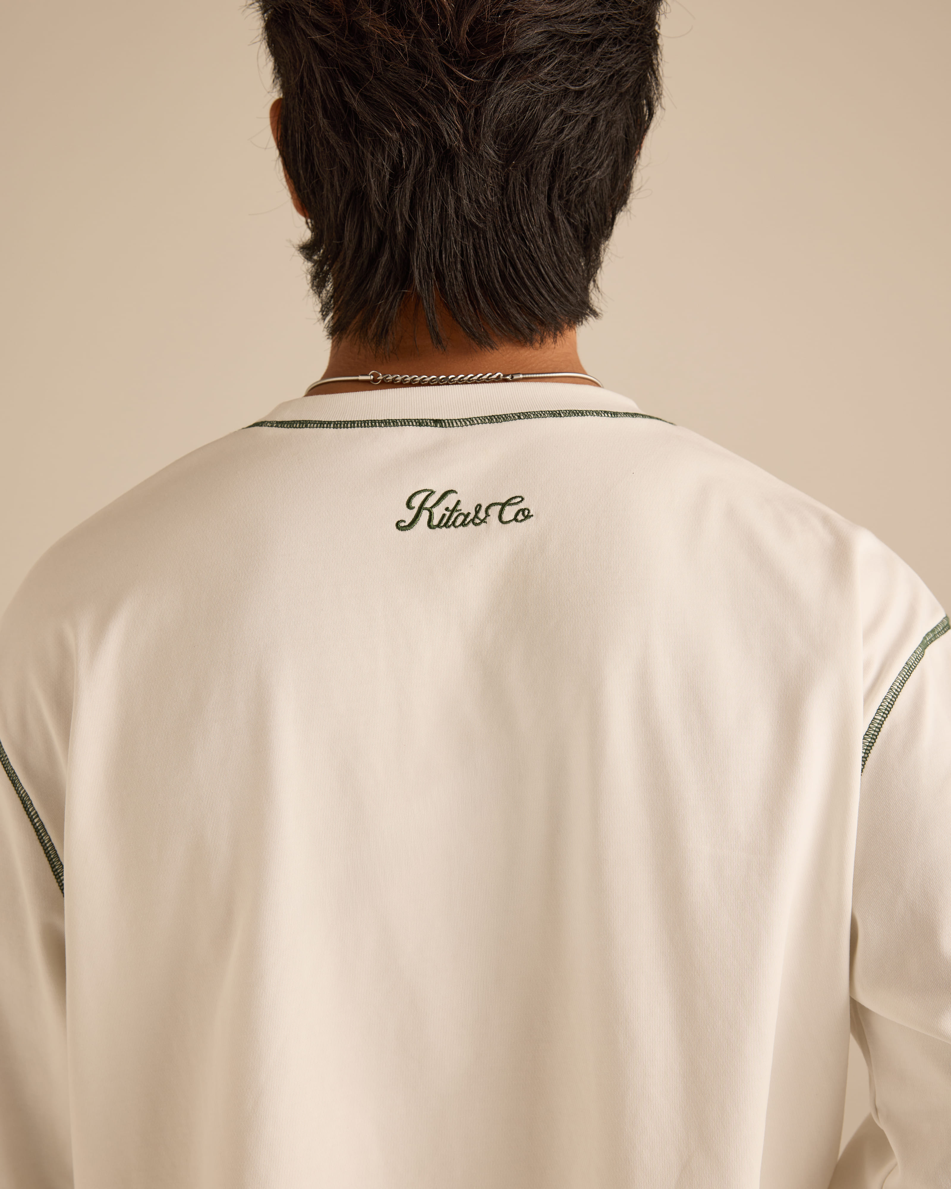 Signature Off White Long Sleeve T-Shirt