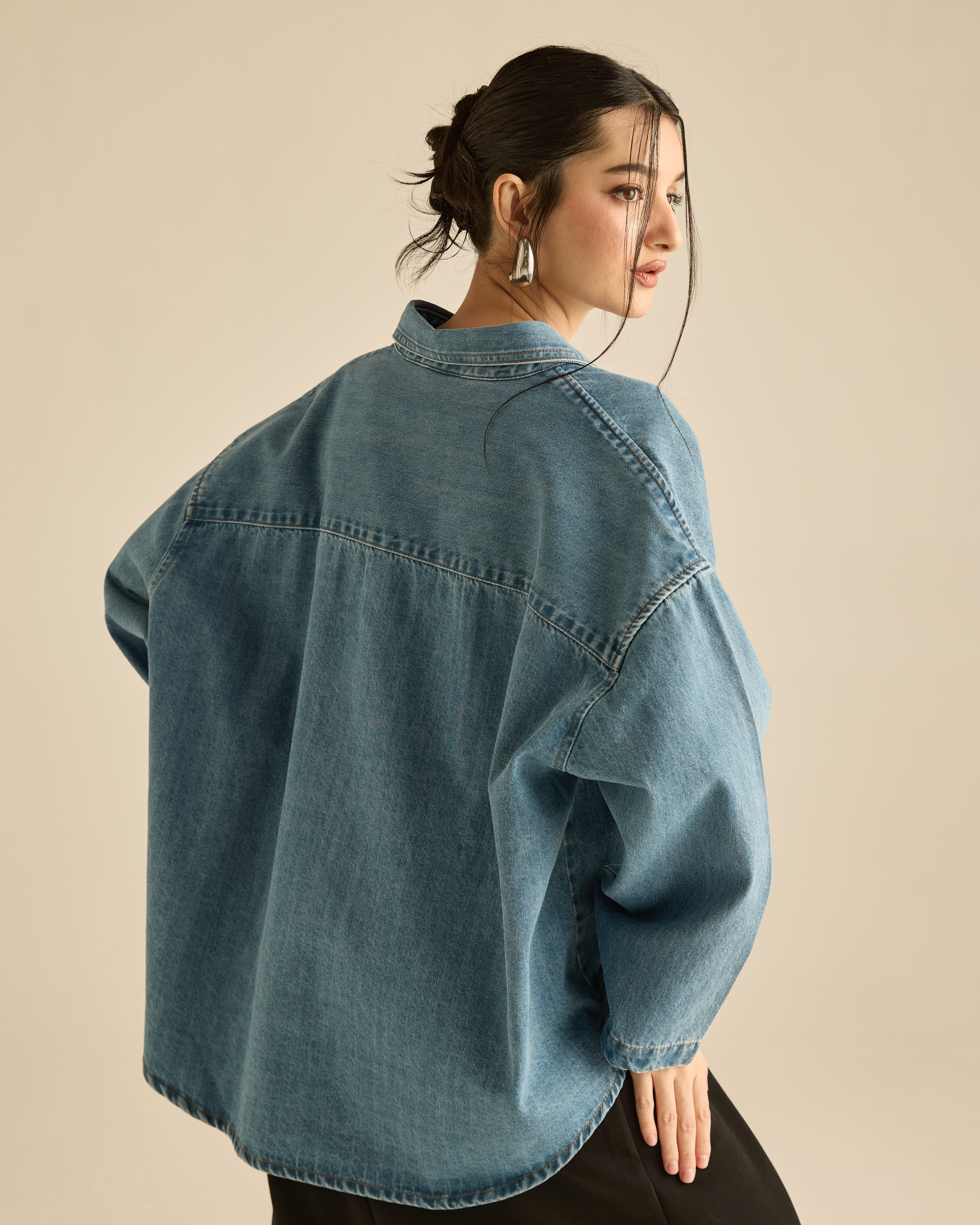 Denim Signature Double Stitched Shirt