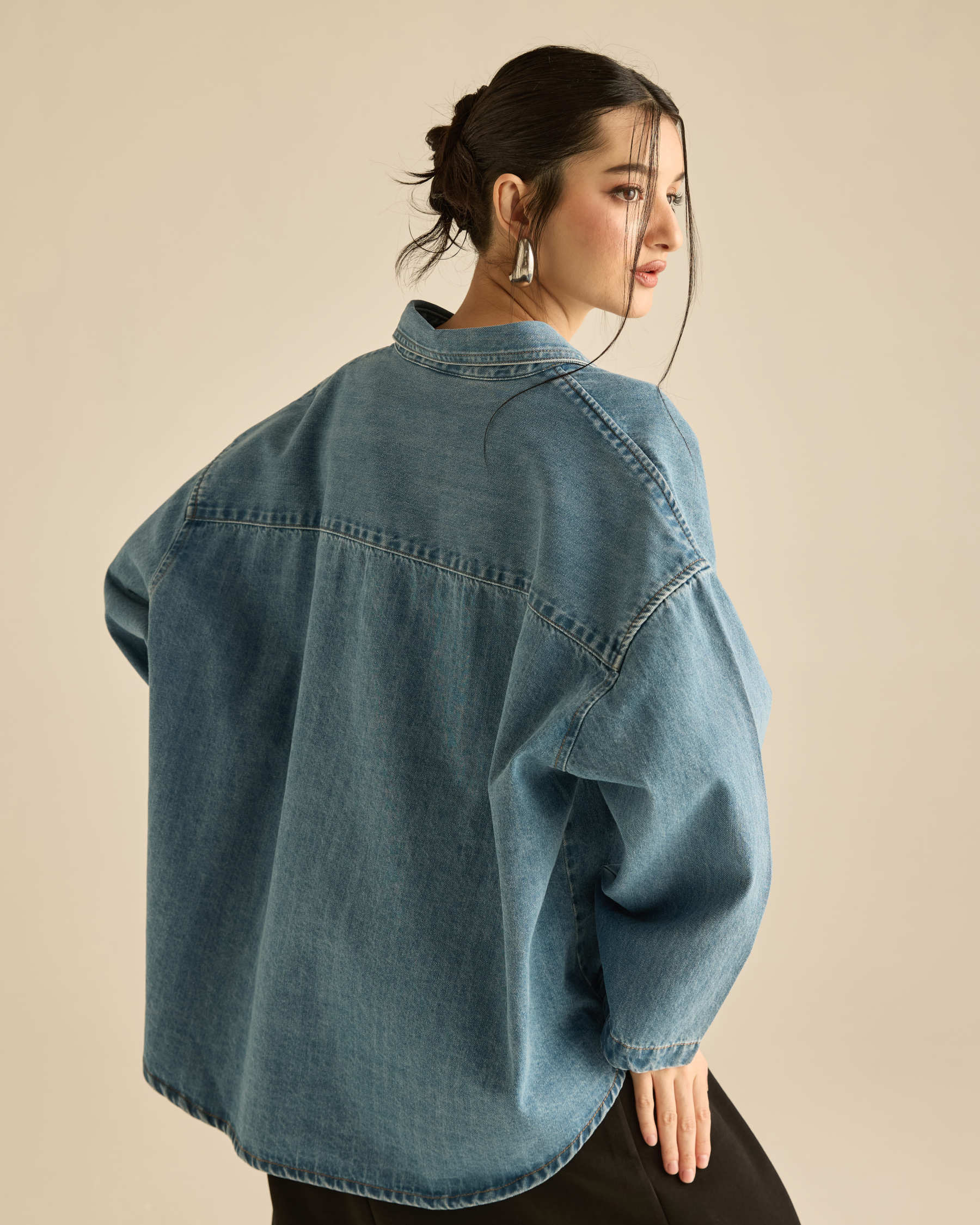 Denim Signature Double Stitched Shirt