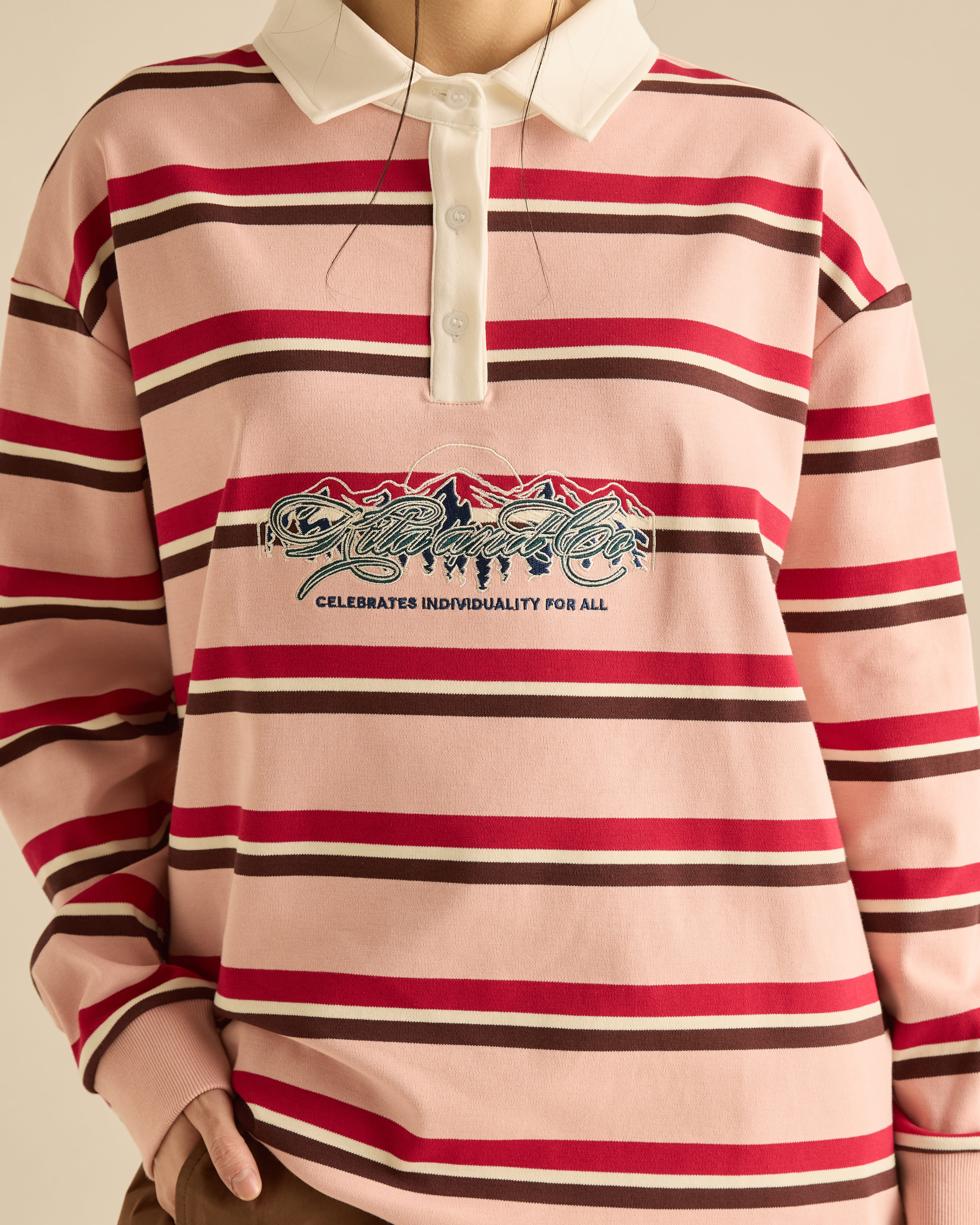 Buy Stripes Collared Rugby Shirt | Kita&Co – Mimpikita