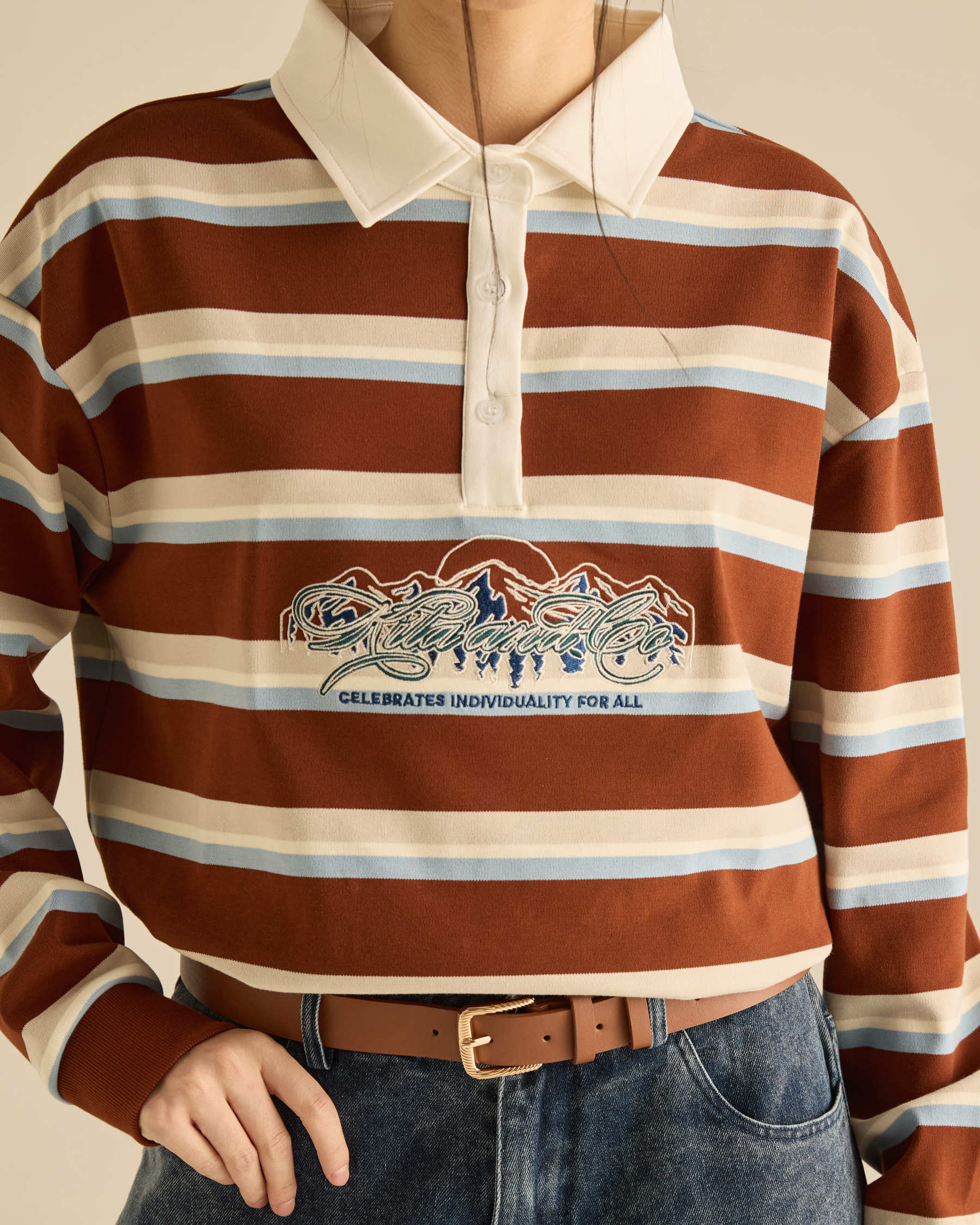Stripes Collared Rugby Shirt