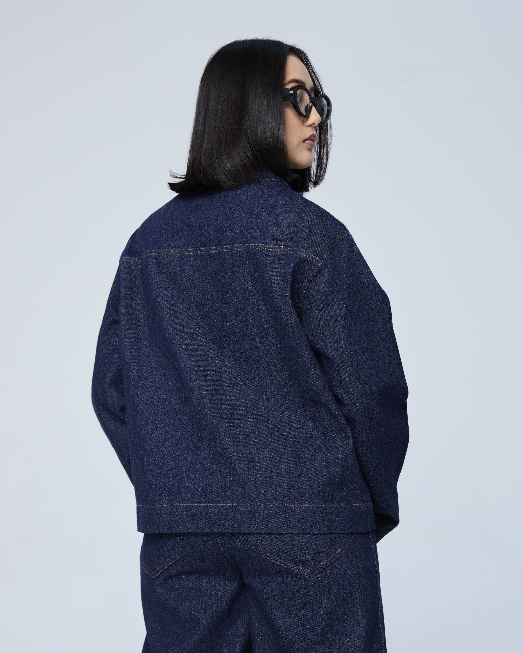 Dark Blue Denim Trucker Jacket