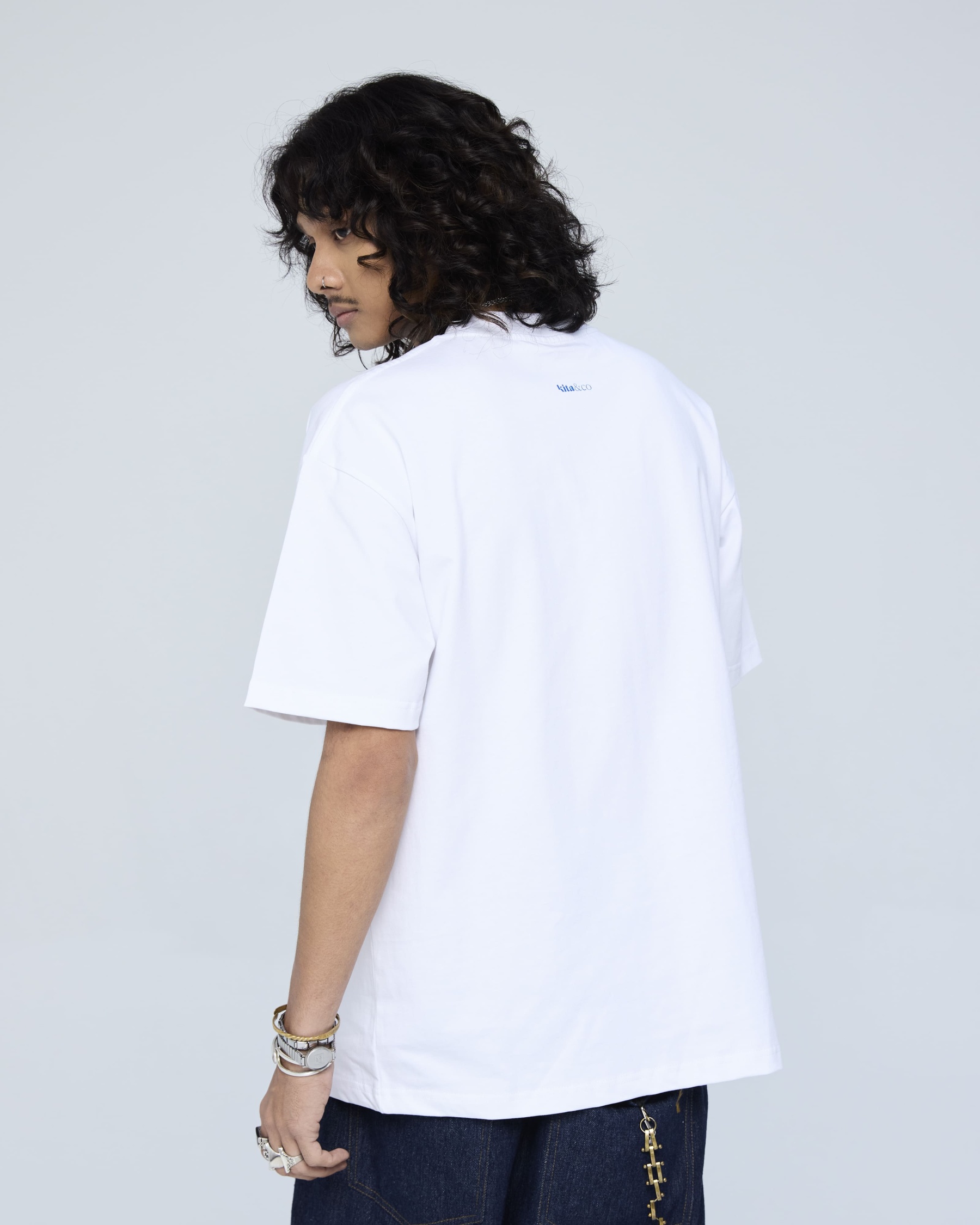 White Kita Denim Graphic T-Shirt