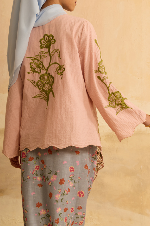 Sekarwati Pink Embroidered Kebaya Set