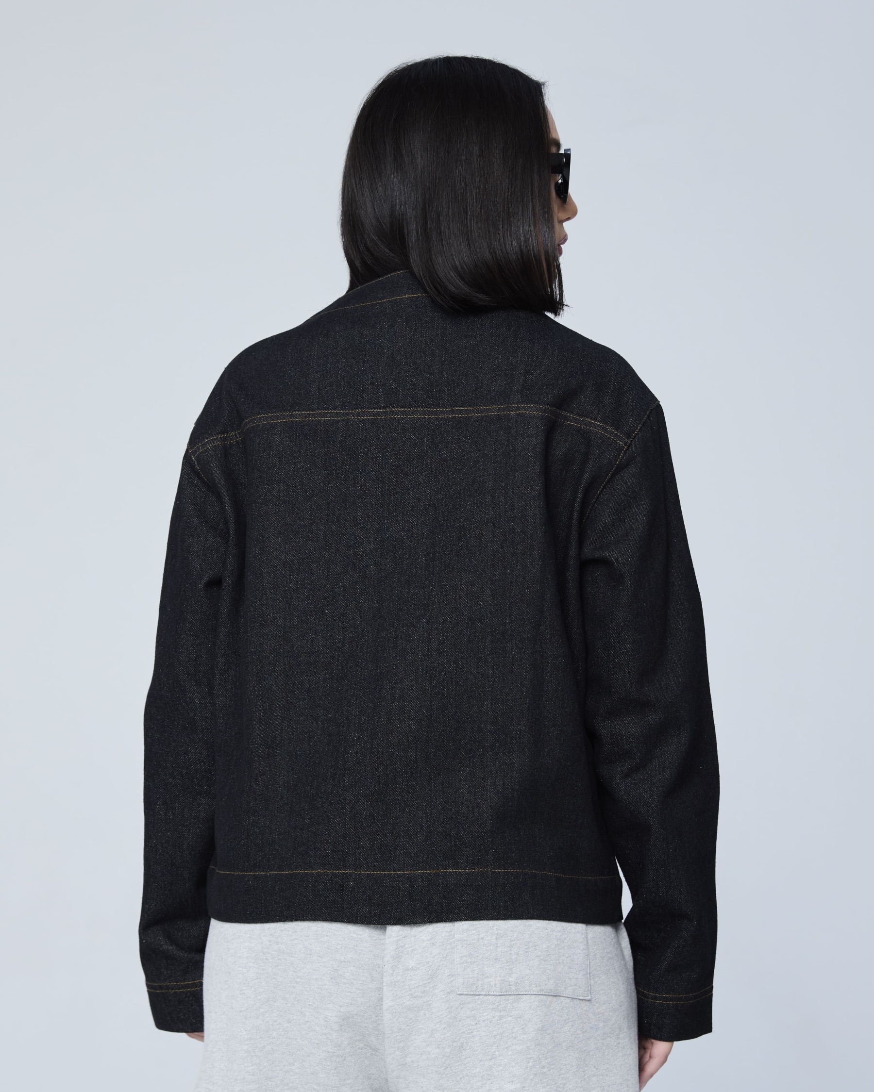 Black Denim Trucker Jacket