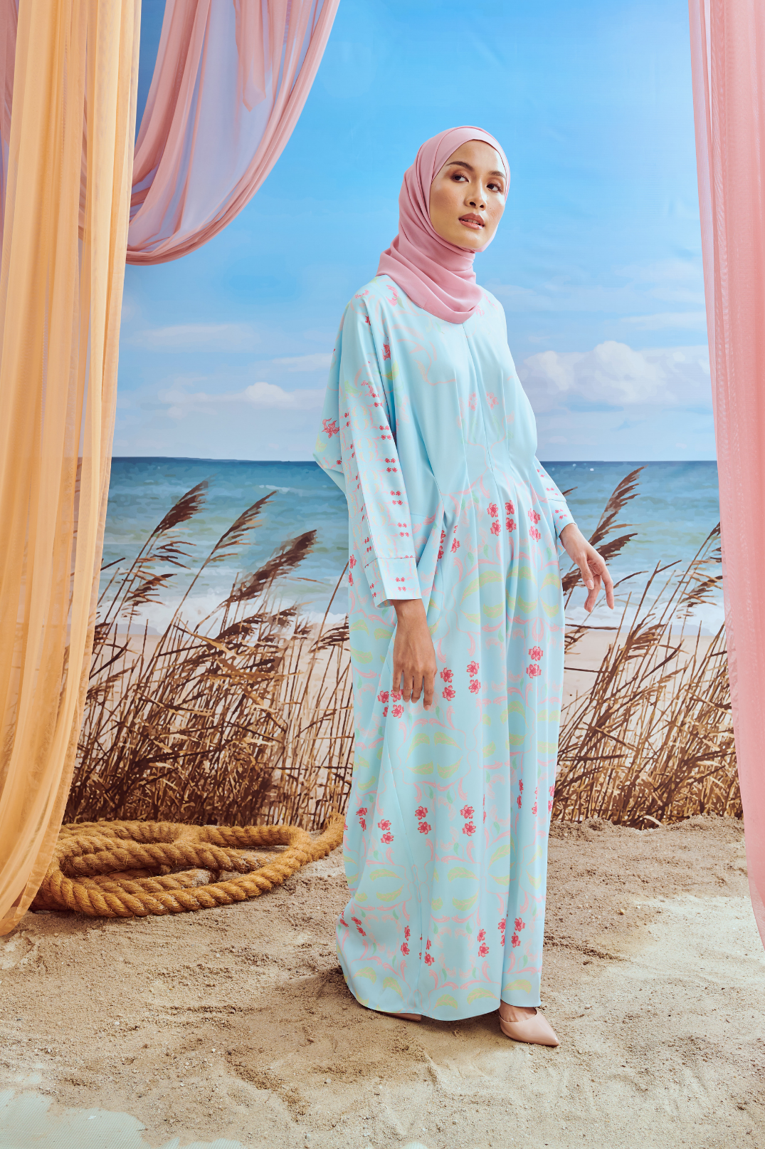 Amara Soft Blue Long Dress