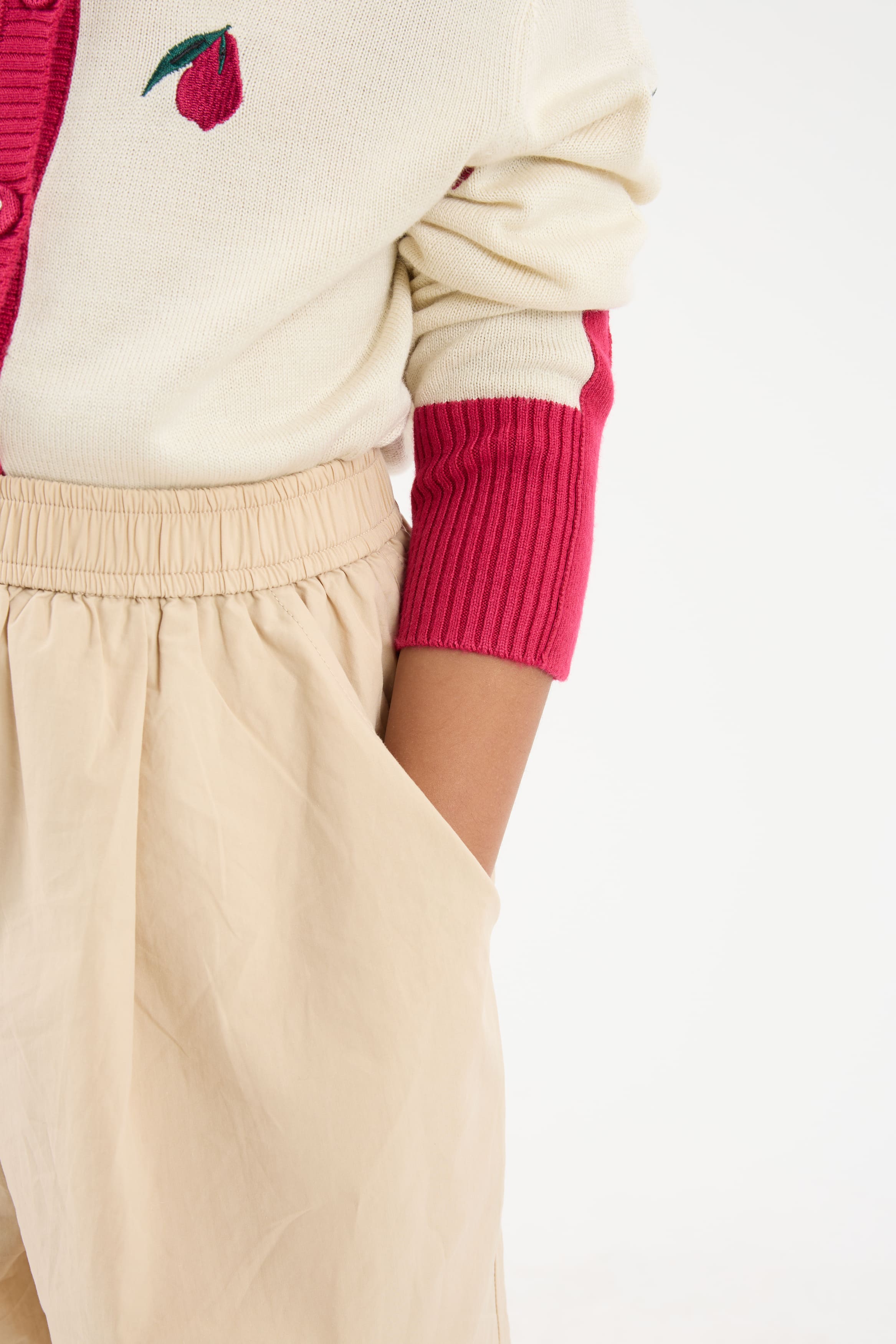 Aman Light Khaki Mini Baggy Pants