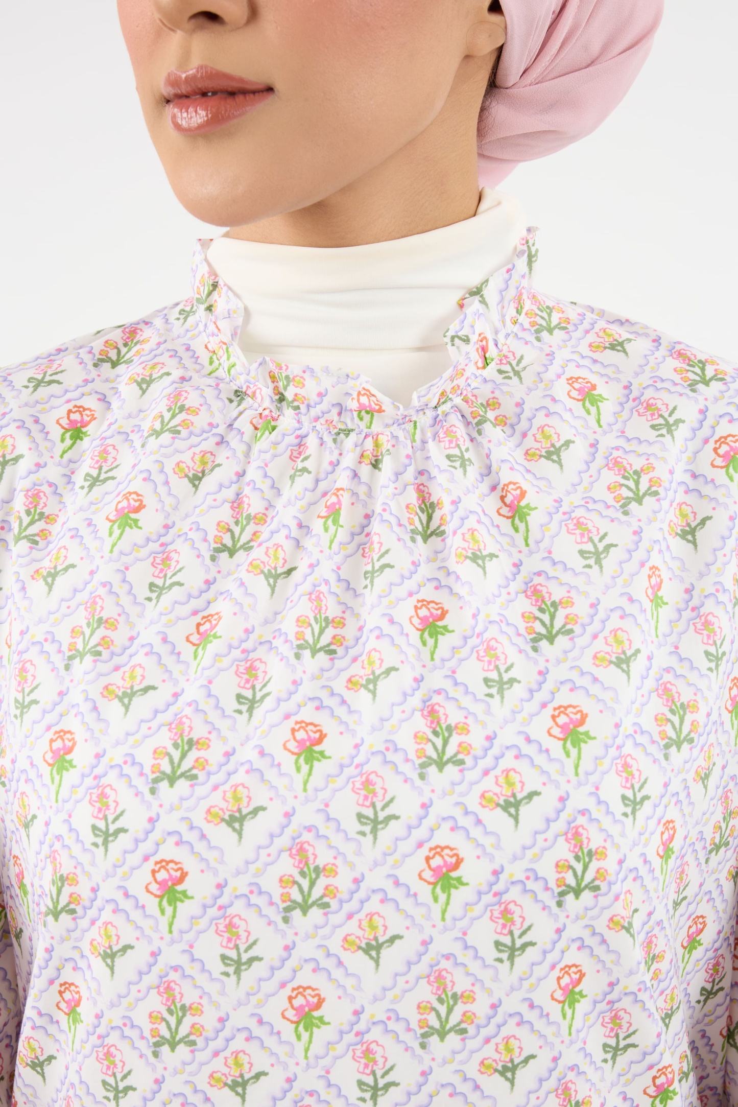Memoria Off-White Flounce Dress