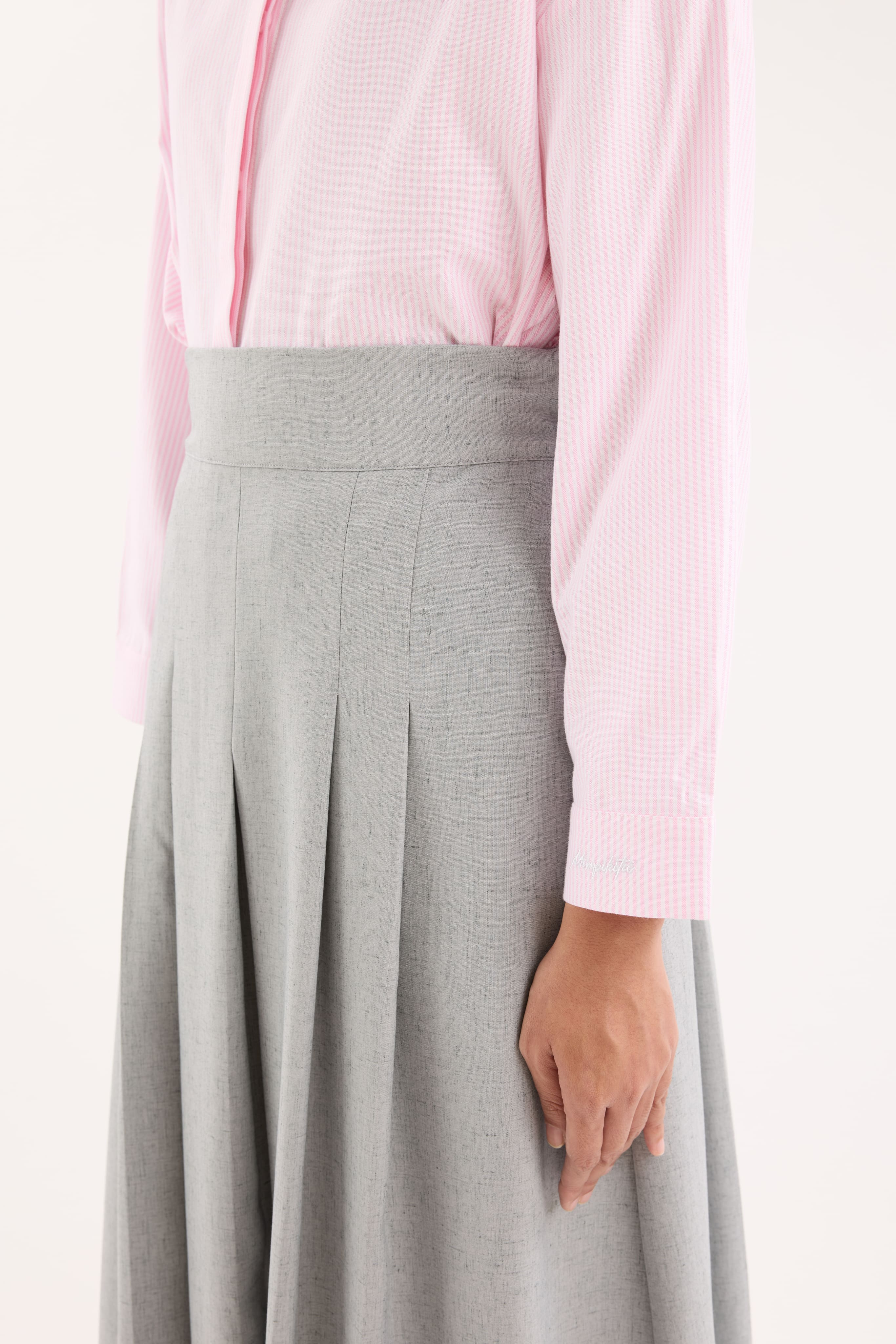 Nelly Grey Pleated Skirt