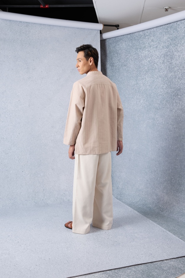 Jiwa Warm Nude Striped Kurta