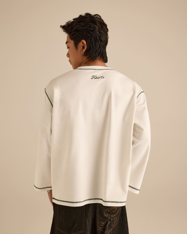 Signature Off White Long Sleeve T-Shirt