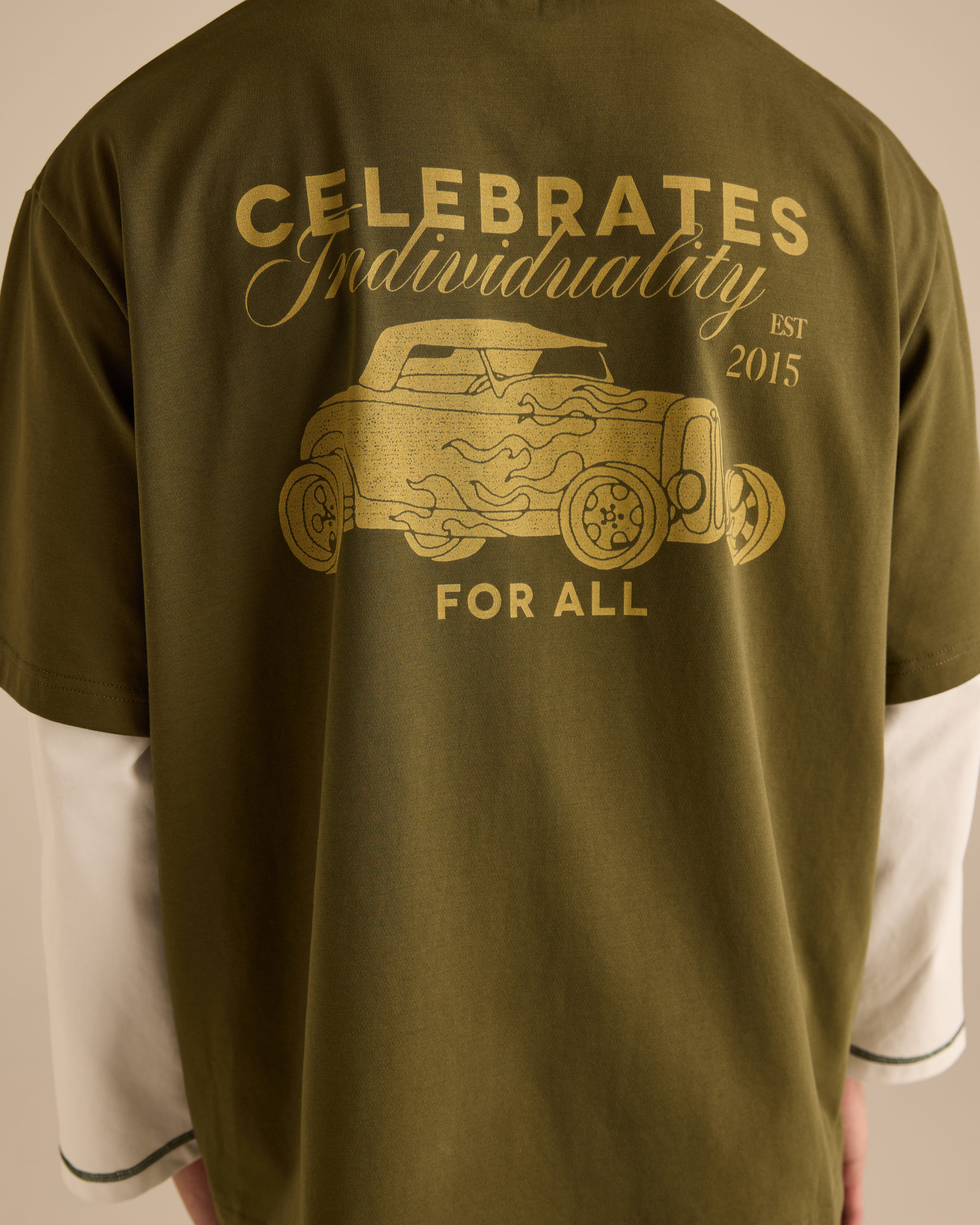 Roadster Olive Graphic Short Sleeve T-Shirt