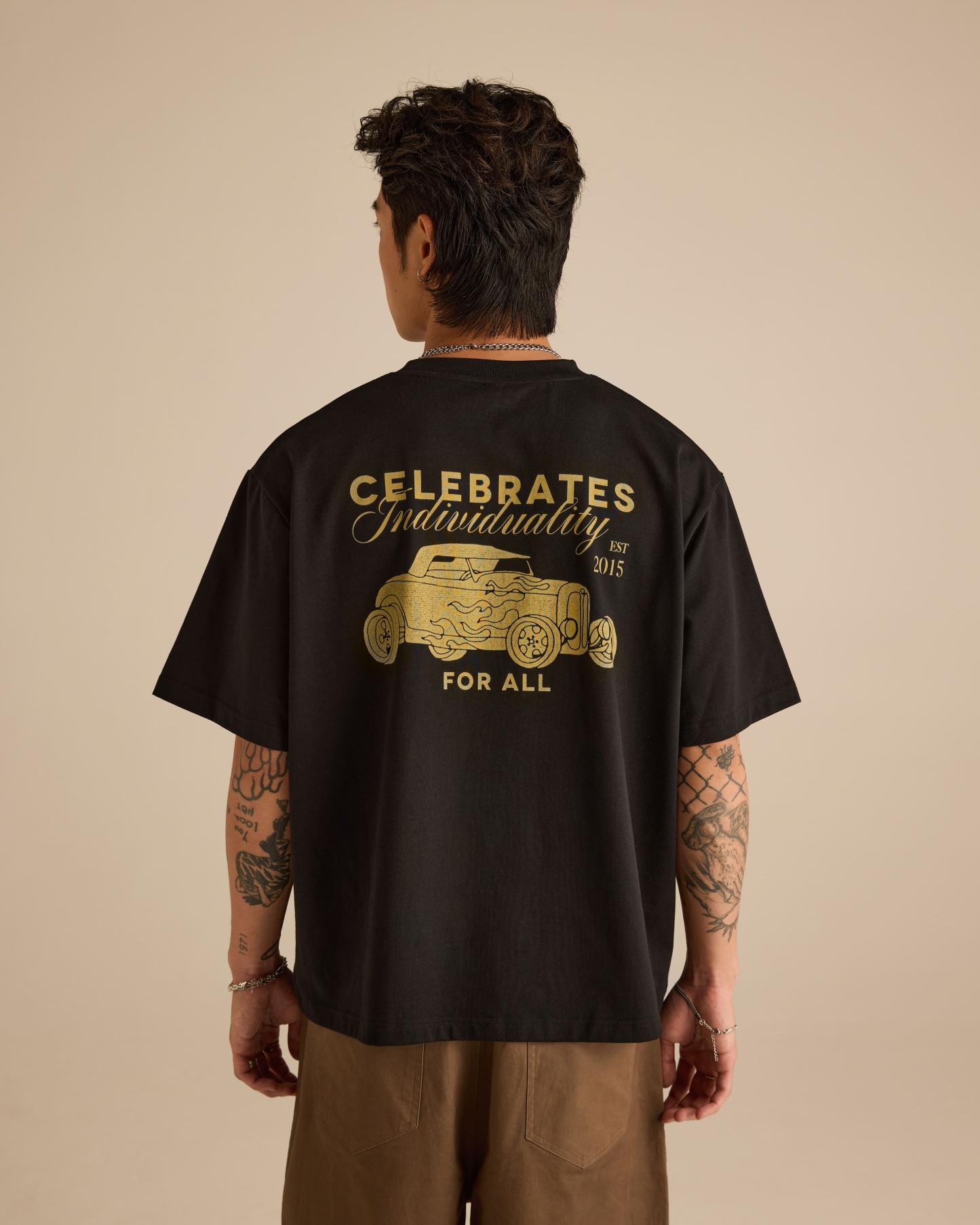 Roadster Black Graphic Short Sleeve T-Shirt