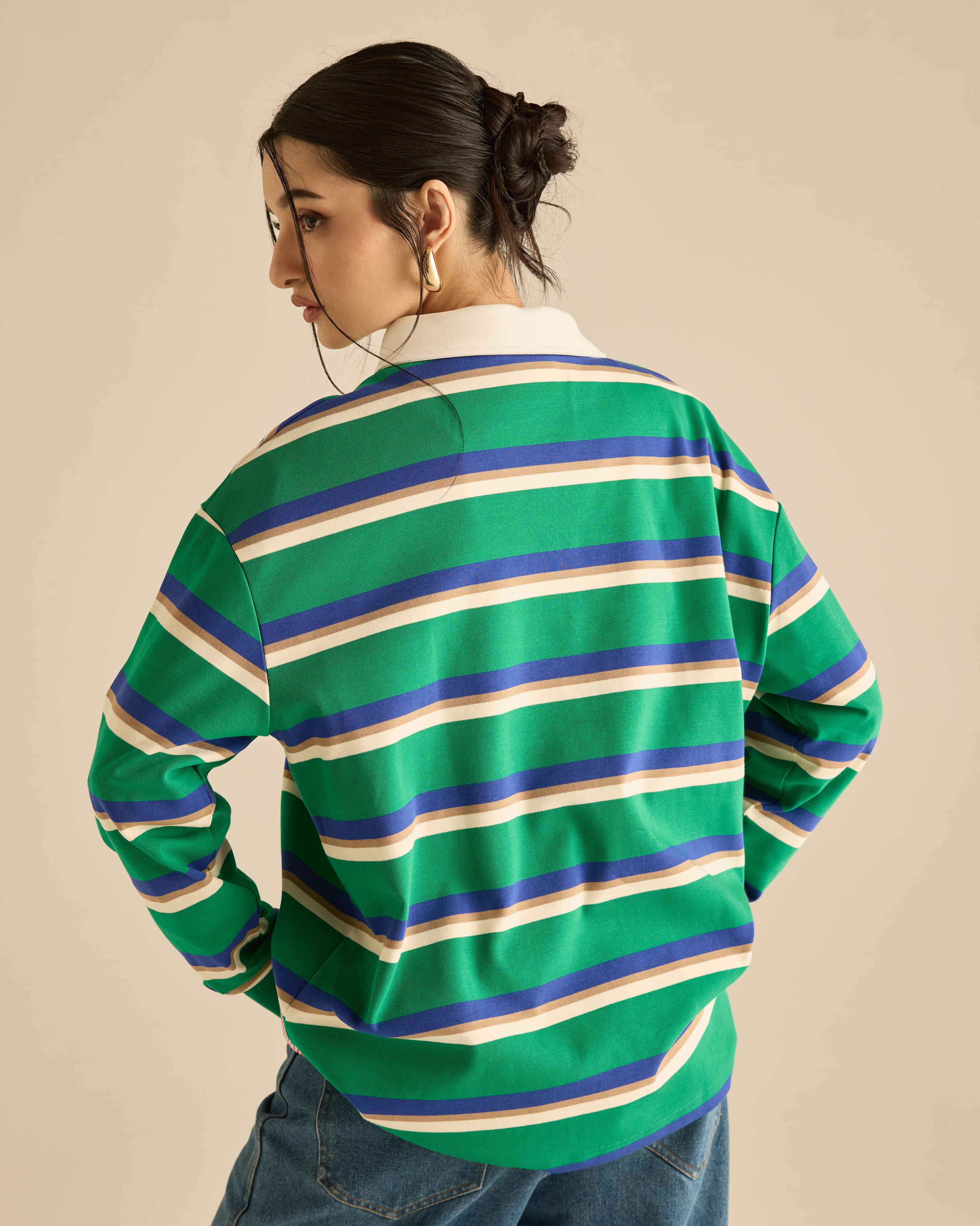 Stripes Collared Rugby Shirt