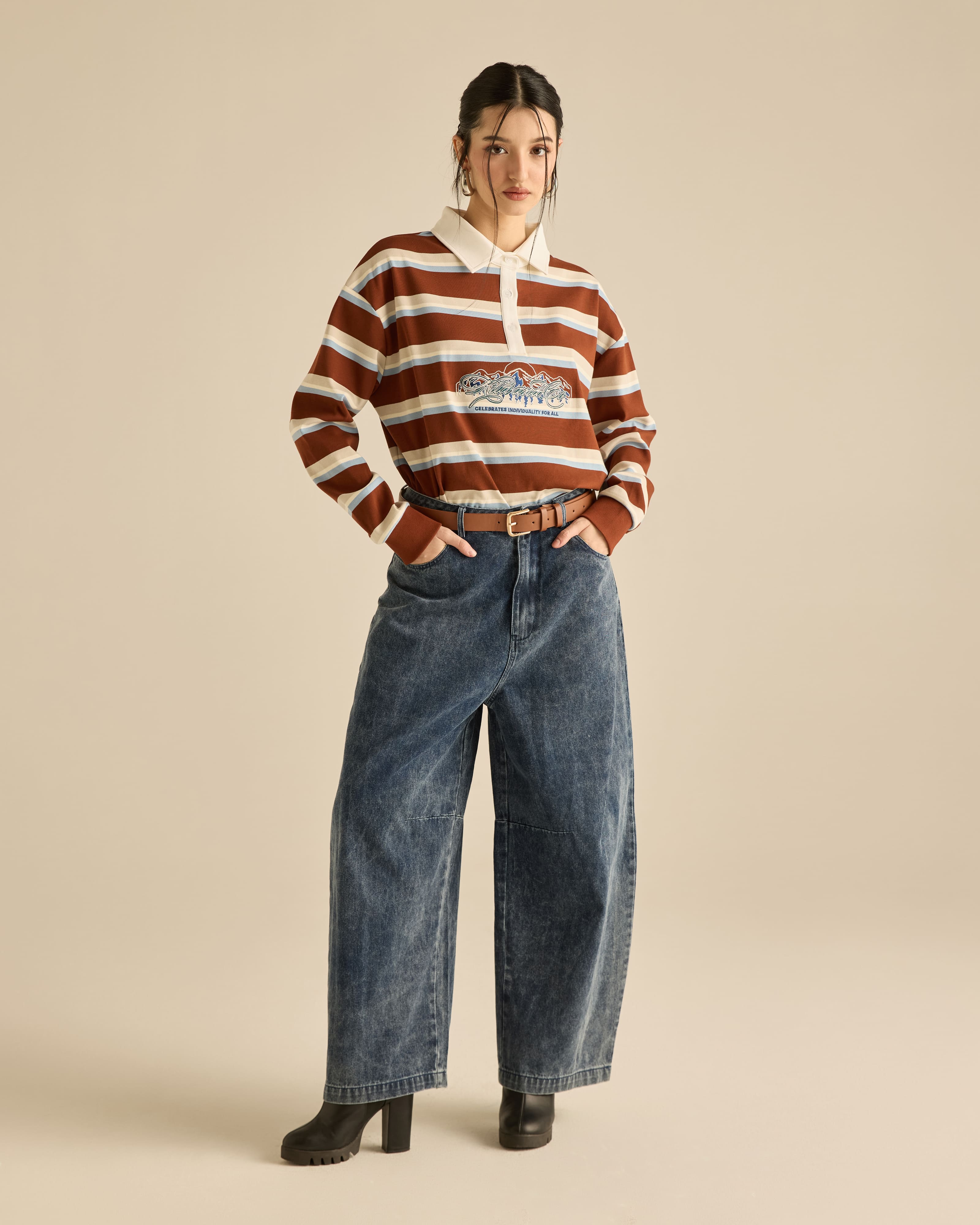 Stripes Collared Rugby Shirt