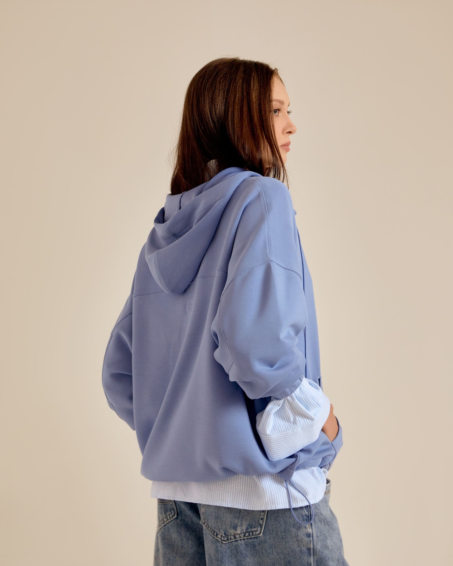 Neena Blue Hoodie Jumper