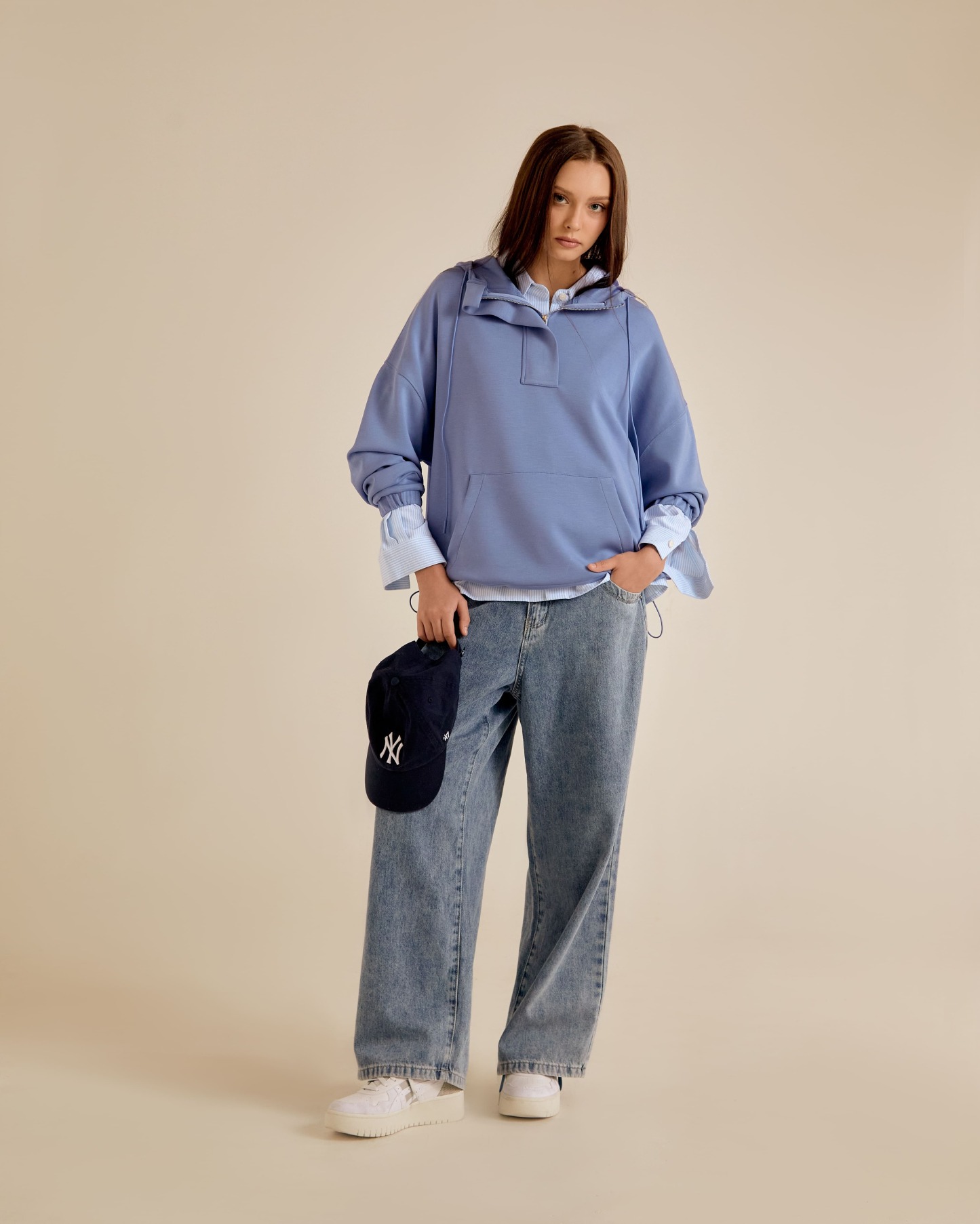 Neena Blue Hoodie Jumper