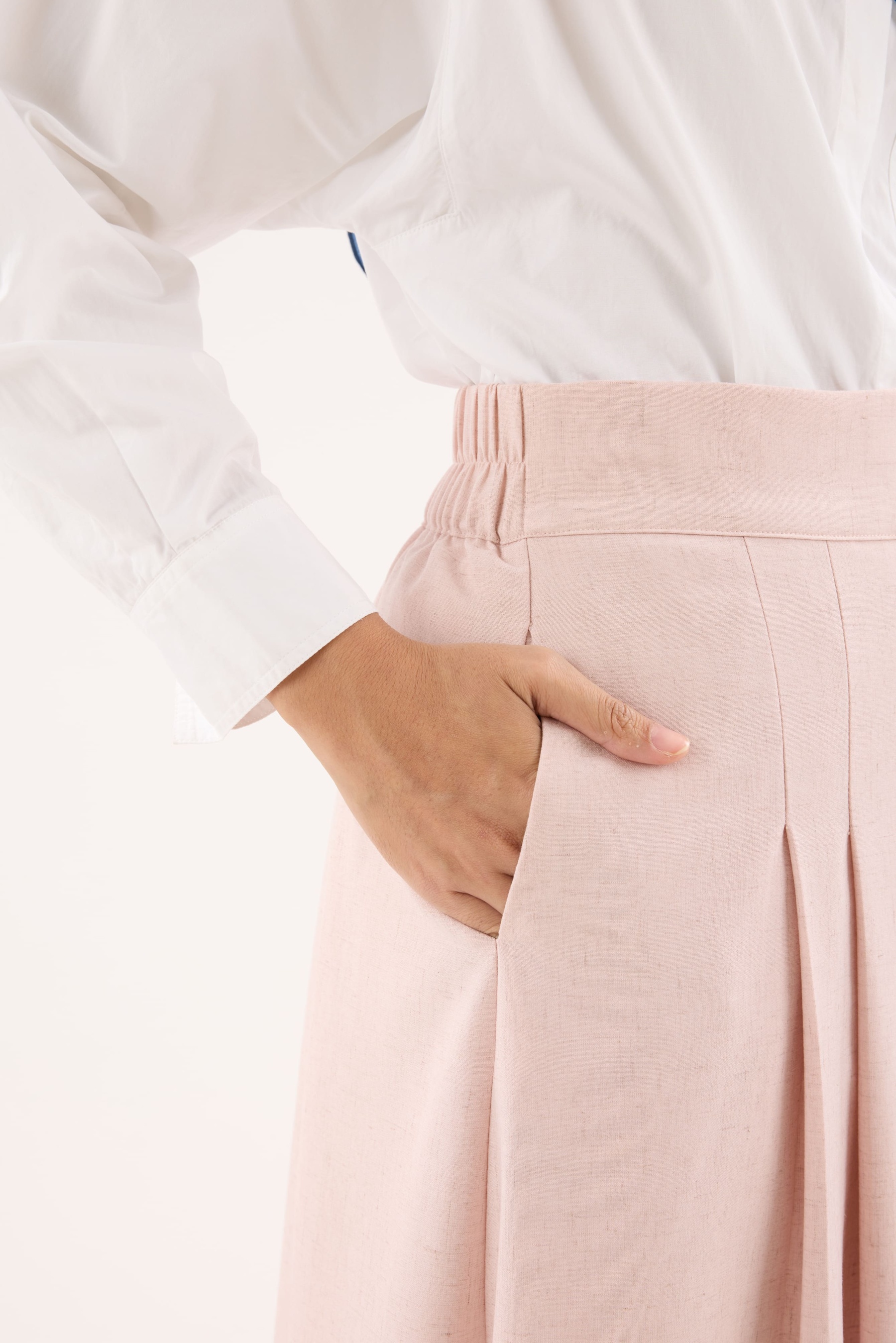 Nelly Pink Pleated Skirt