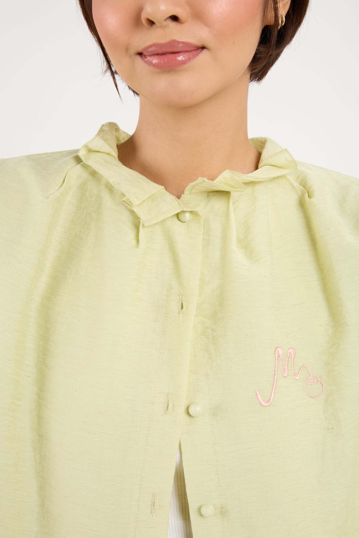 Manggis Green Melon High Neck Top