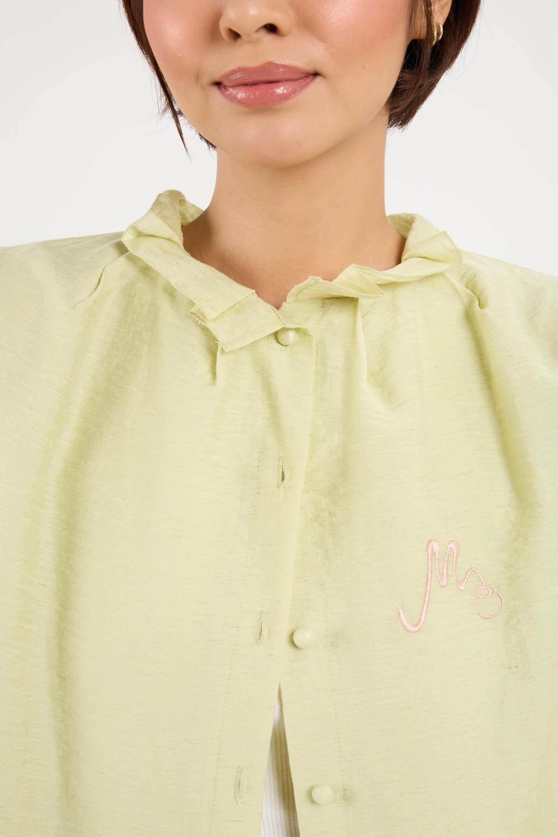 Manggis Green Melon High Neck Top