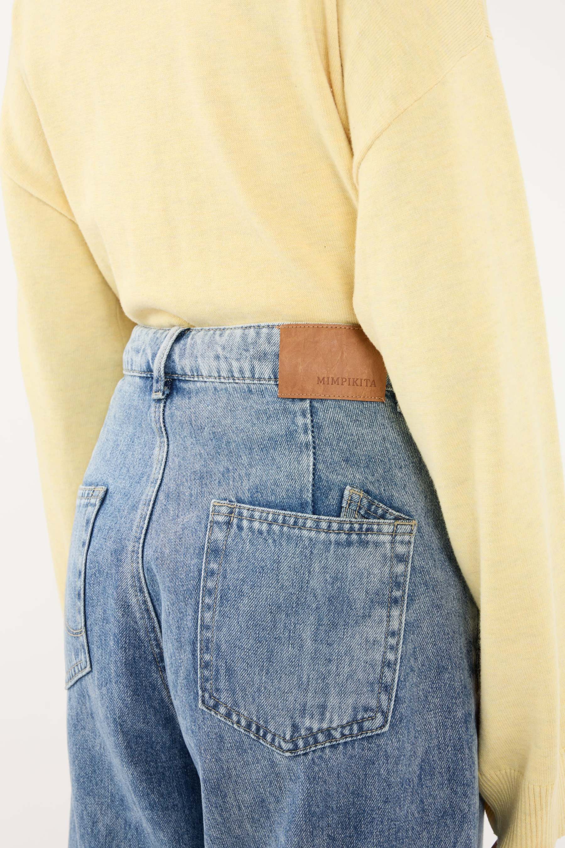 Lara Acid Wash Blue Wide Straight Jeans