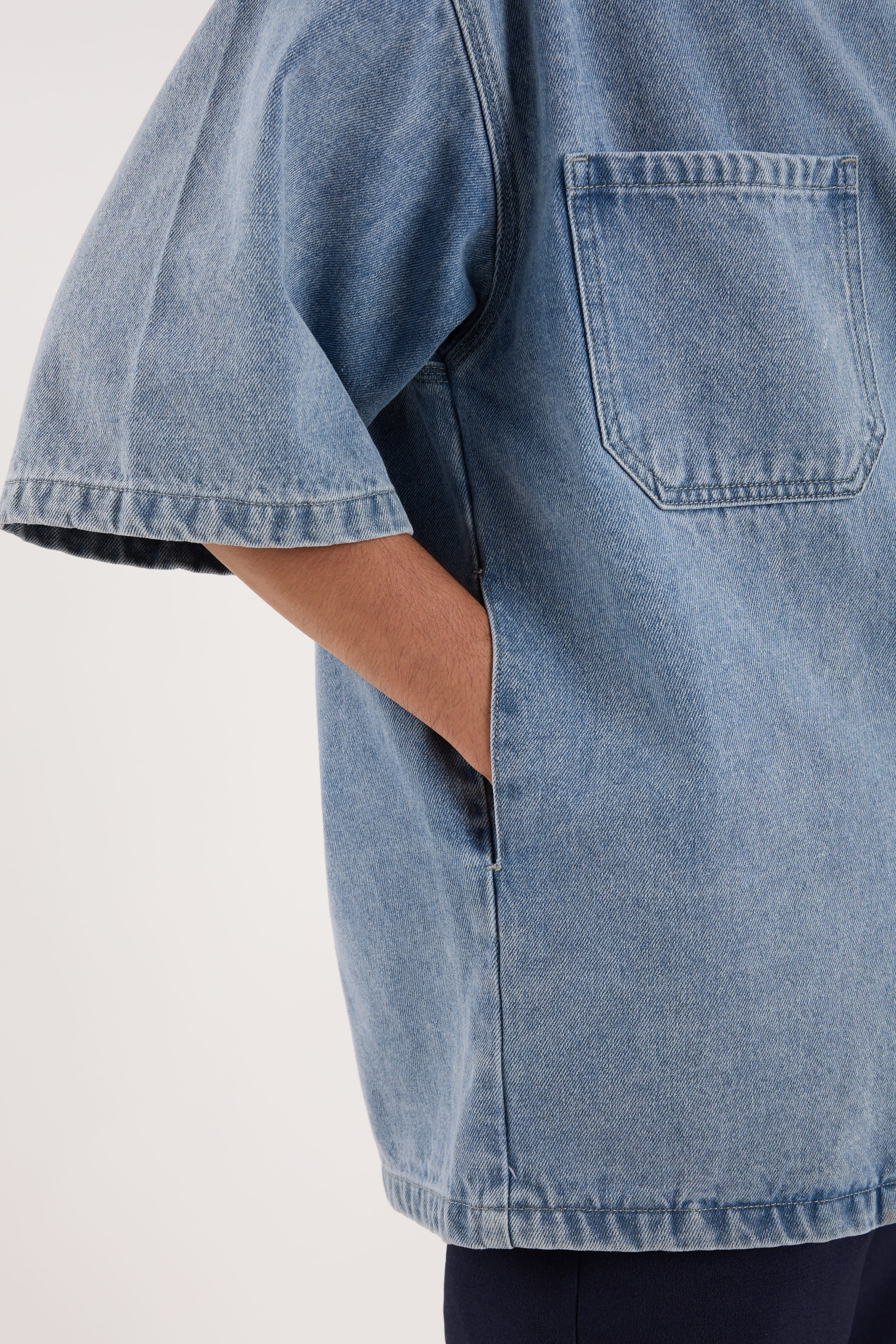 Buy Acid Wash Blue Oversized Denim Shirt - Men's | Kita&Co – Mimpikita