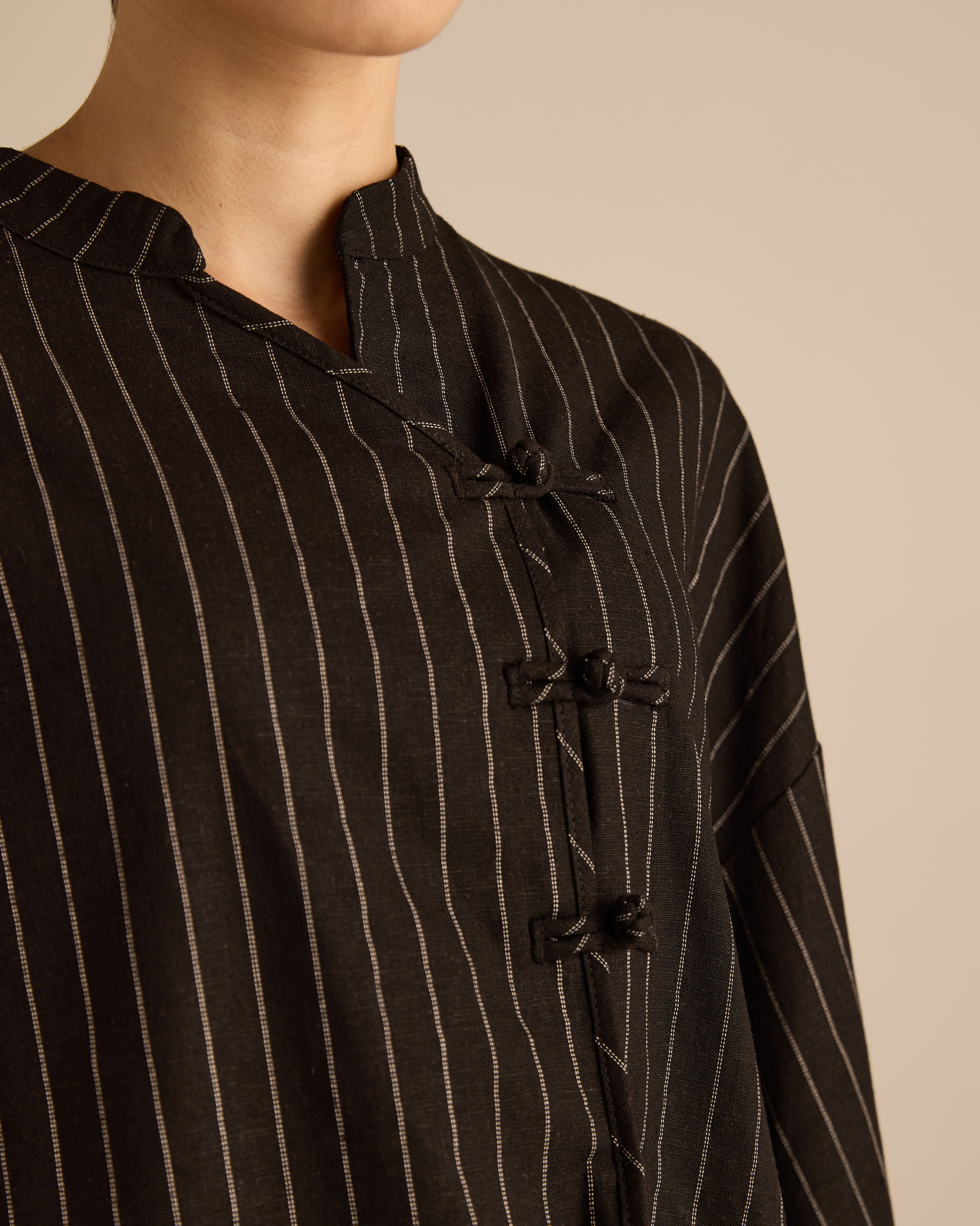 Nadra Black Stripe Boxy Top